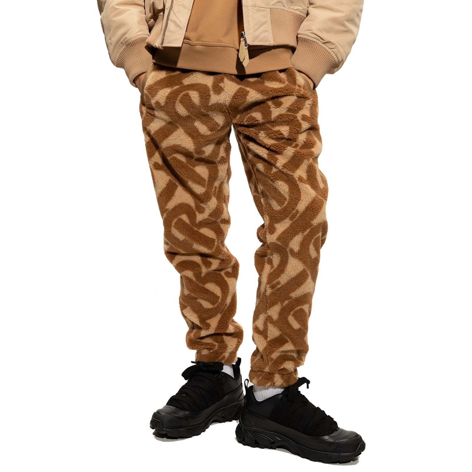 Shop Burberry Dimitri Trousers In Brown