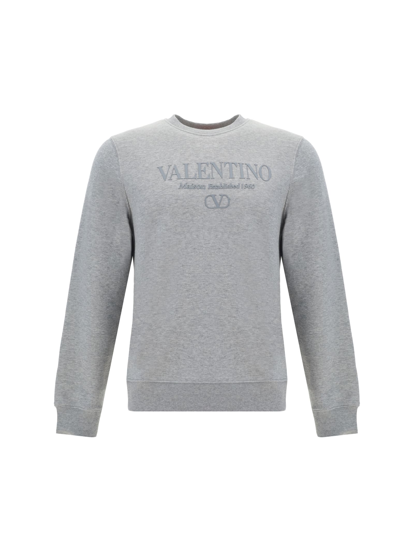 Shop Valentino Sweatshirt In Grey