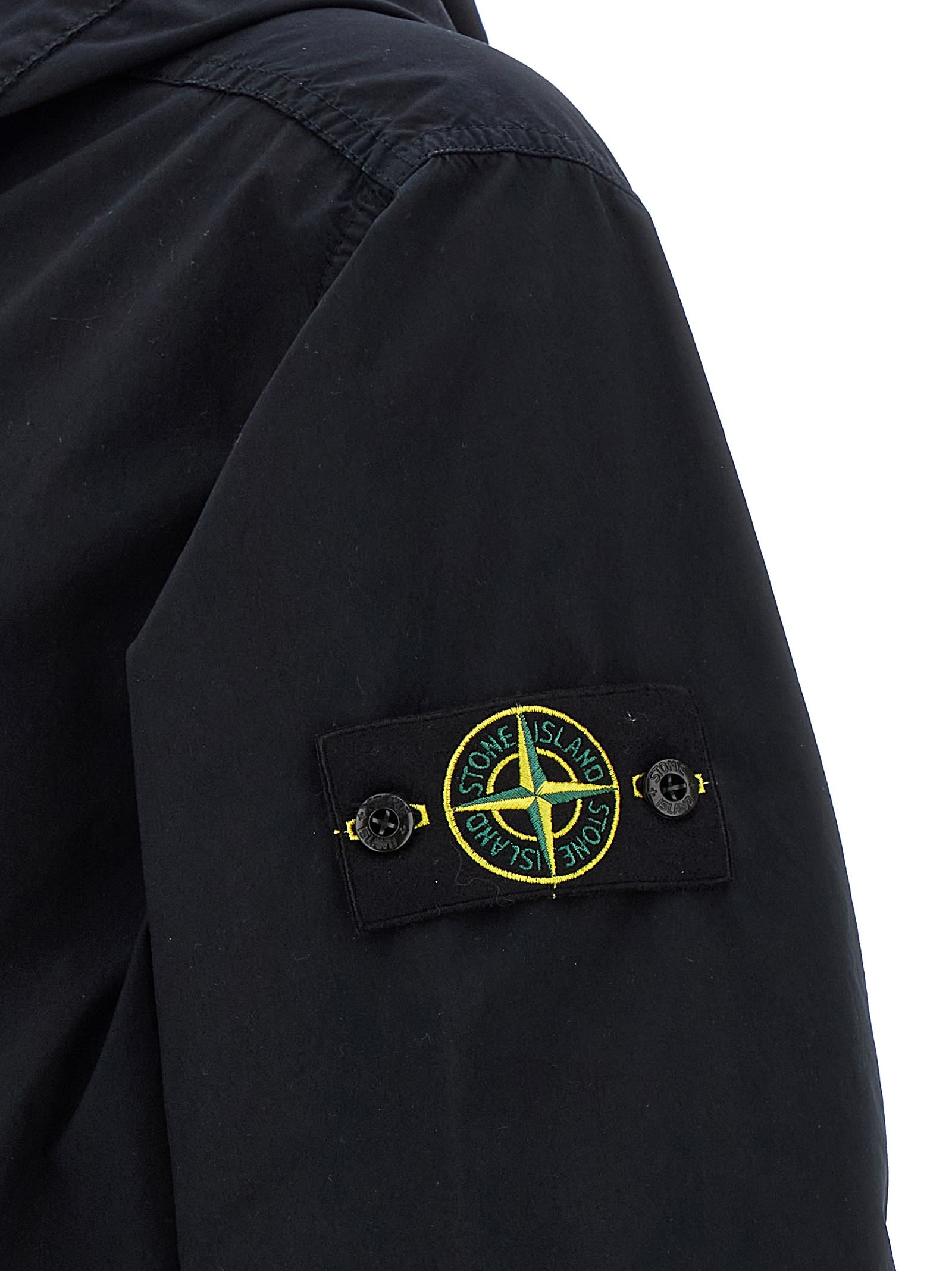 Stone Island Light Compact Touch Poly-tc Casual Jackets And Parka Blue