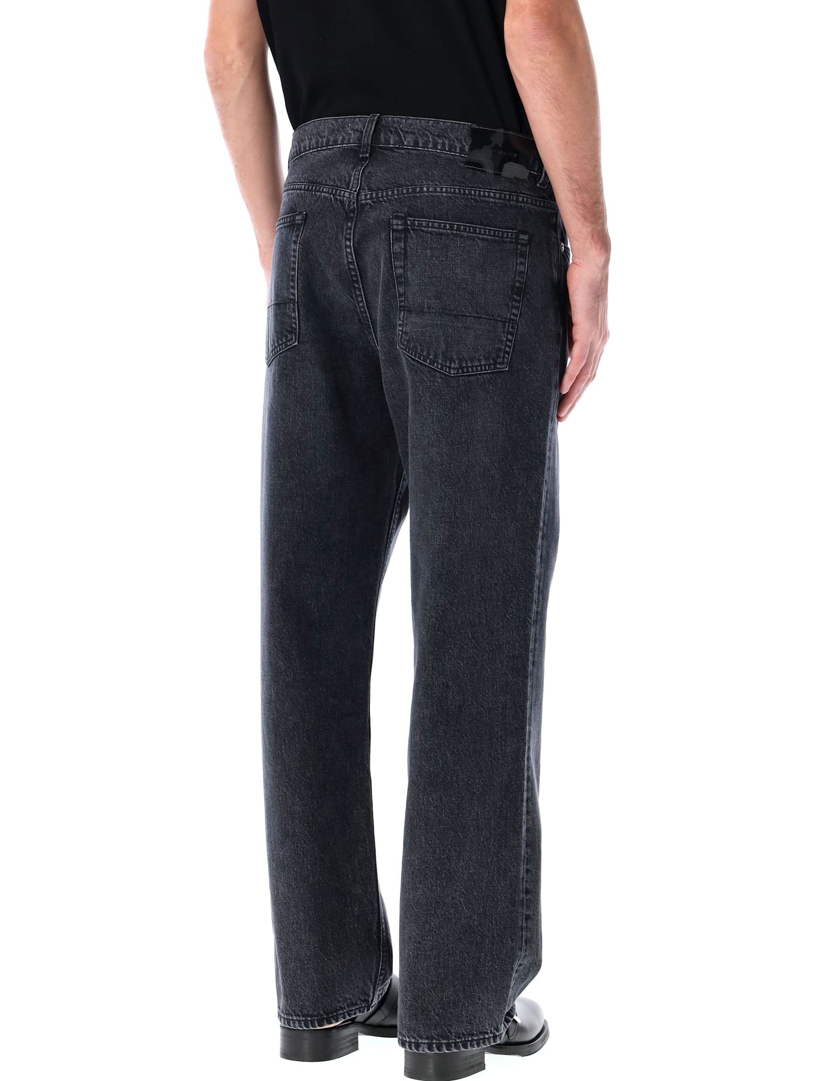 Our Legacy Straight Leg Five-pocket Trousers With Belt Loops In Supergrey Wash