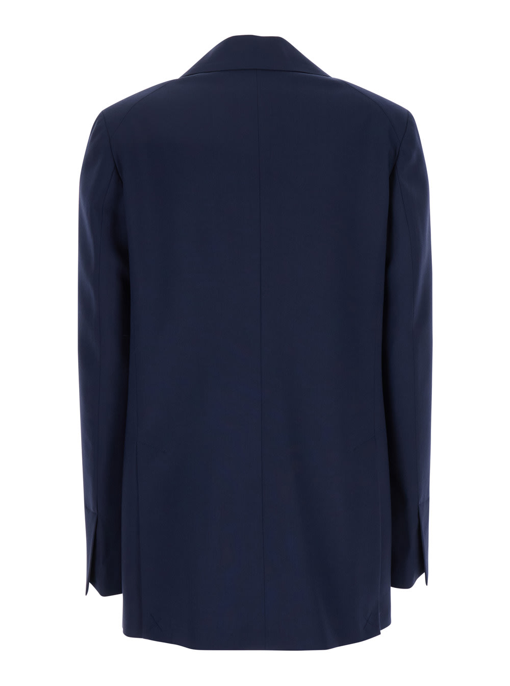Semicouture Blue Single Breasted Jacket With Classic Lapels In Blu