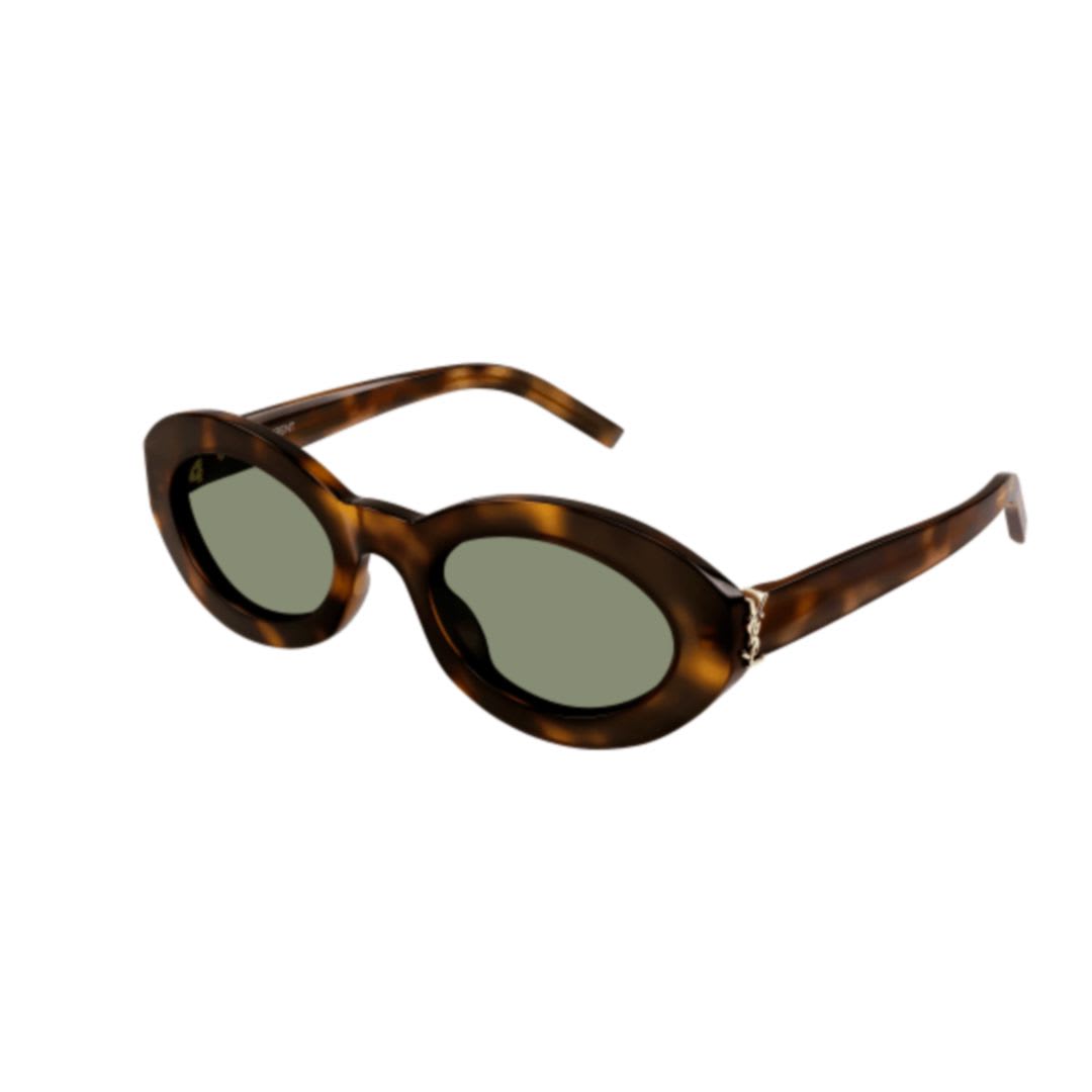 Saint Laurent Sl M136002-havana-havana-green In Green