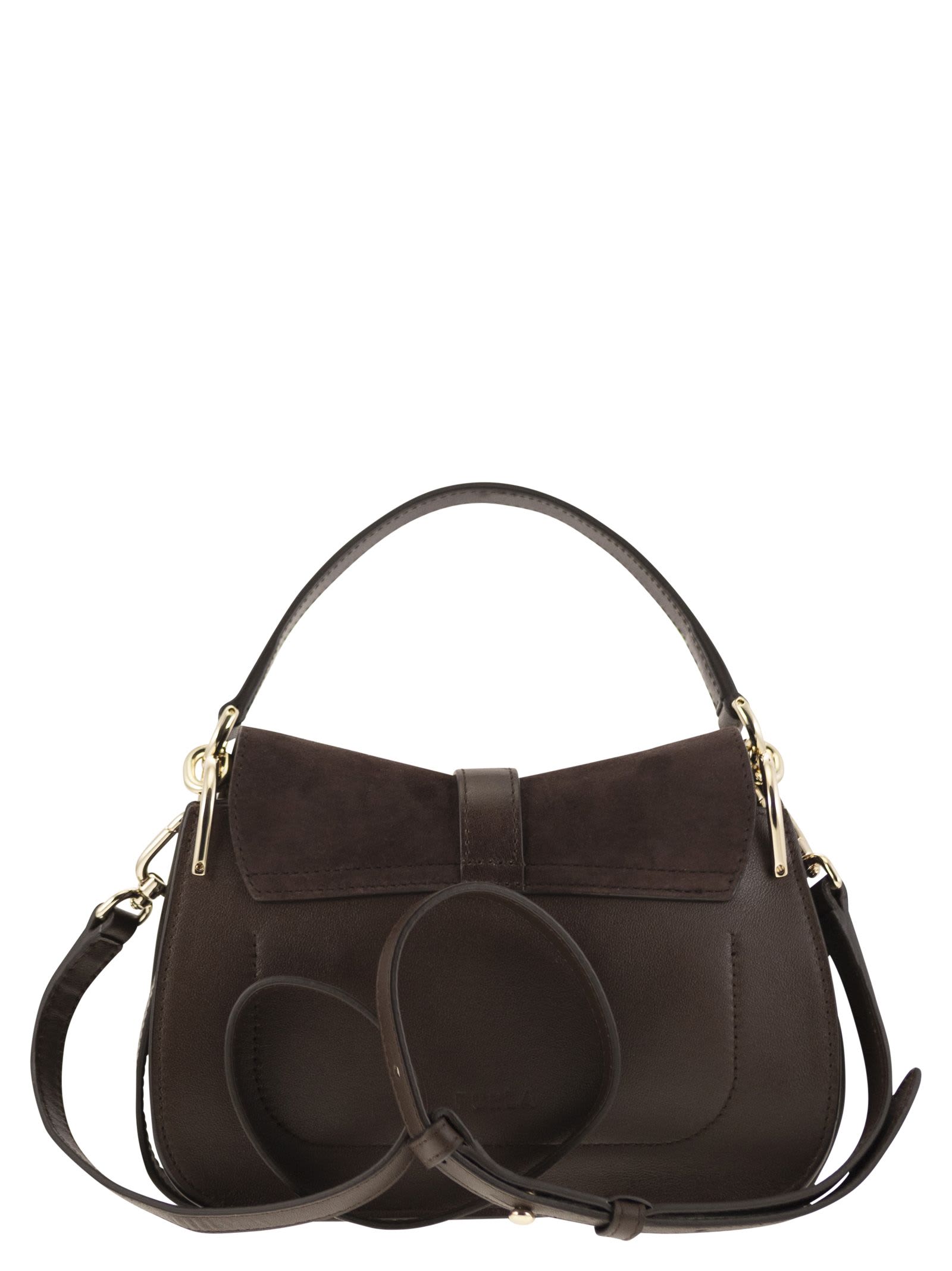 Shop Furla Flow Mini - Cross Body Bag In Brown