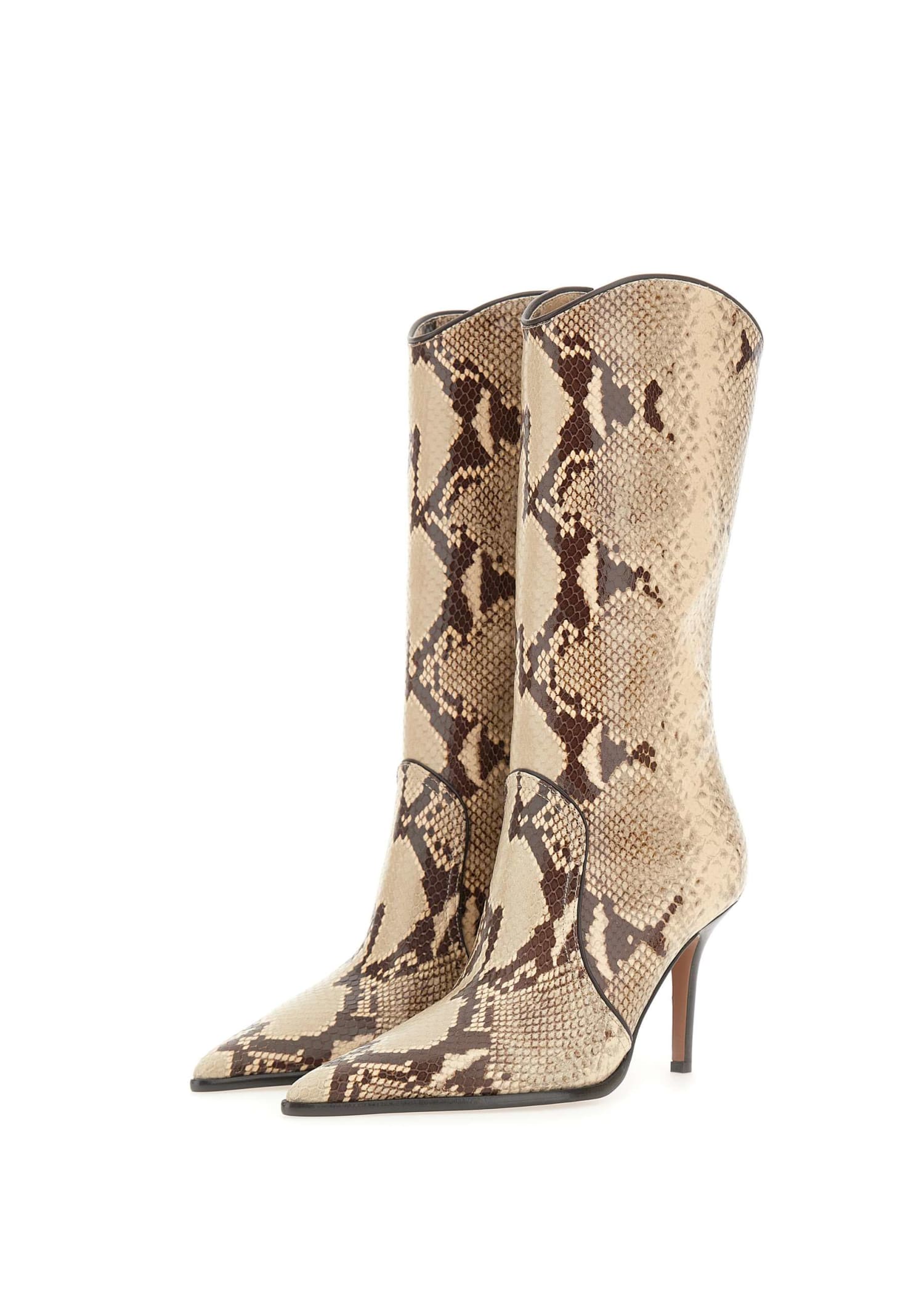 Paris Texas Ashley Midcalf 95 Boot In Beige