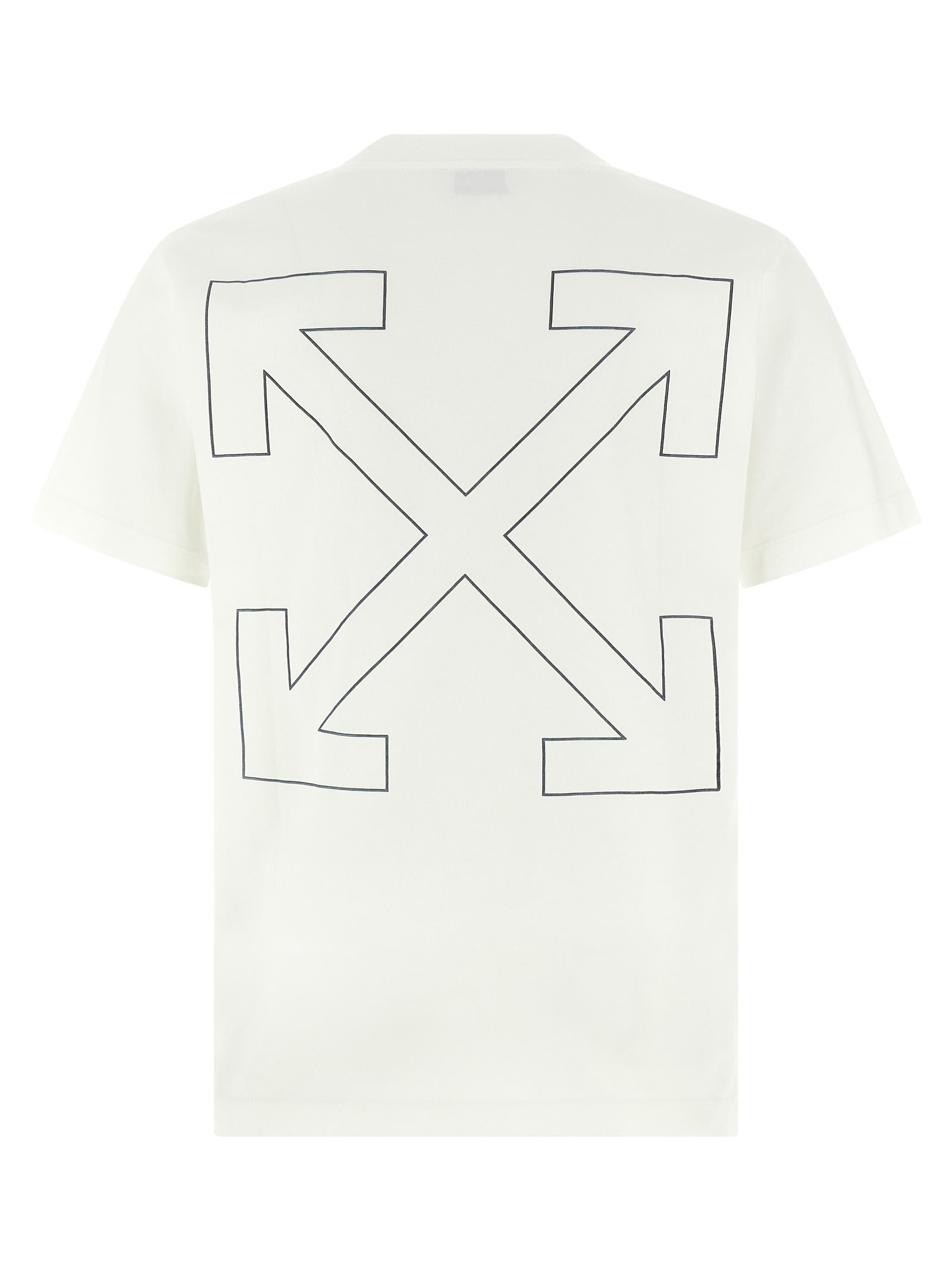 Off-white Slim Fit Arrow Design T-shirt In White