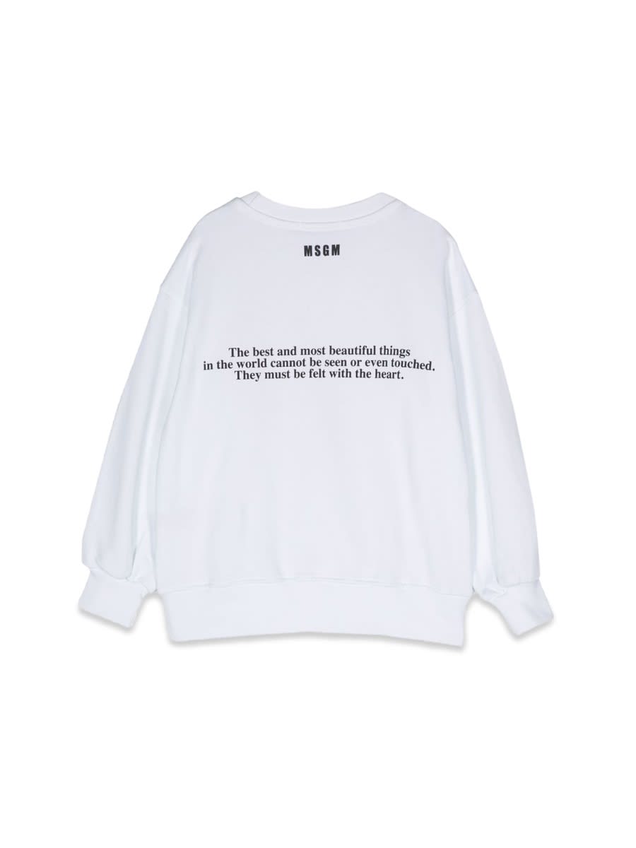 Msgm Over Sweatshirt In White
