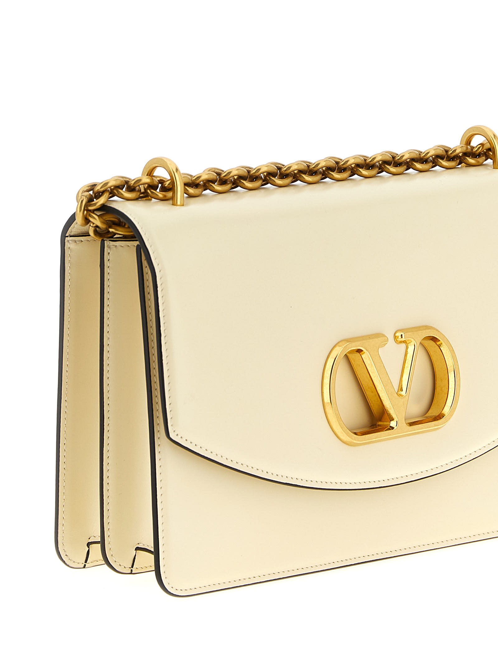 Valentino Garavani Vain Shoulder Bag In White