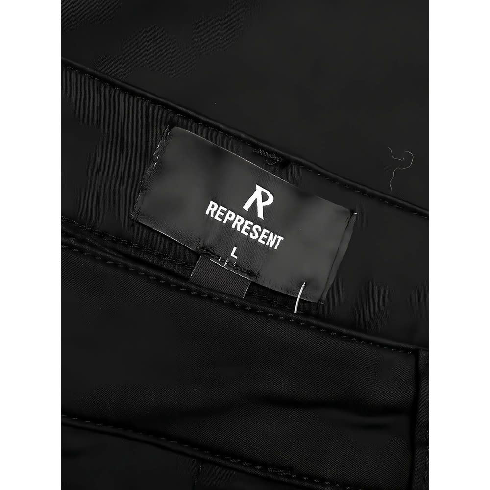 Represent Cargo Trousers Featuring Multiple Pockets In Black