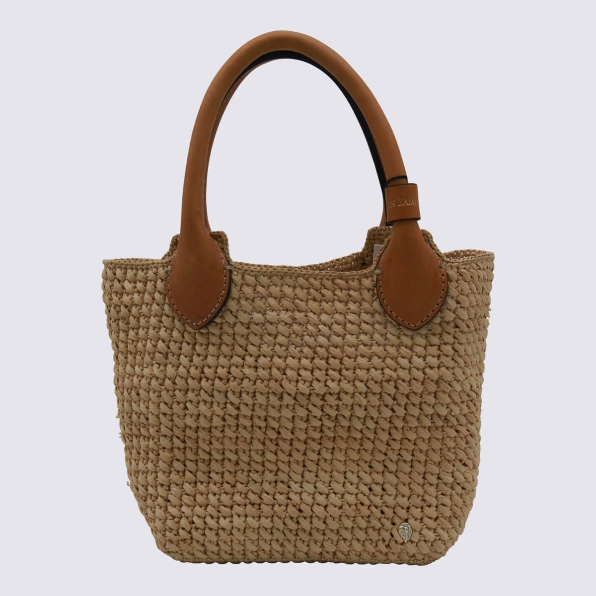 Helen Kaminski Beige Raffia Satchel In Brown