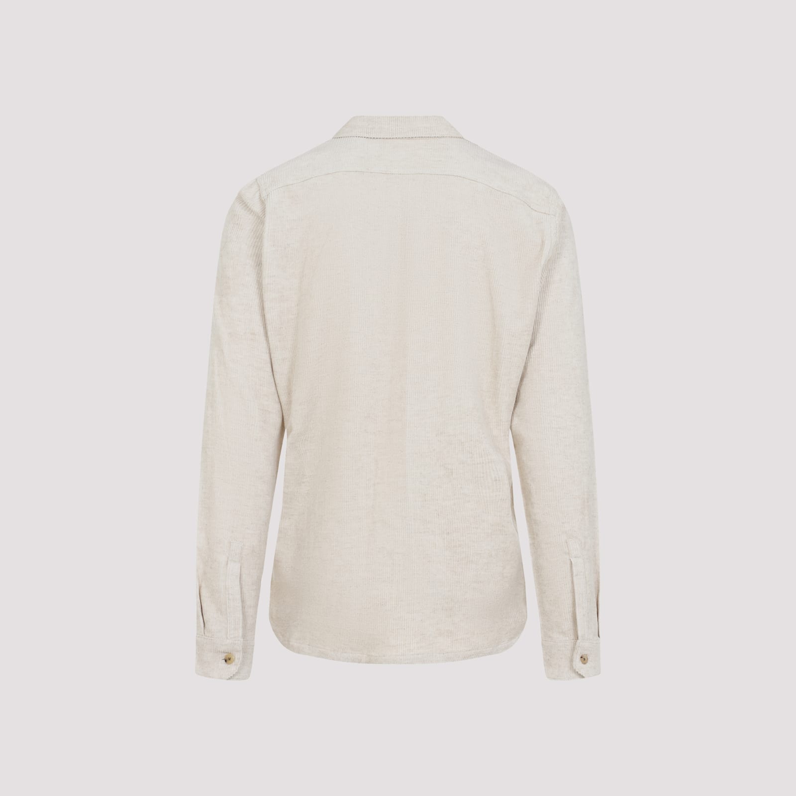 Rick Owens Work Shirt With Buttoned Cuffs And Chest Pockets In Neutral