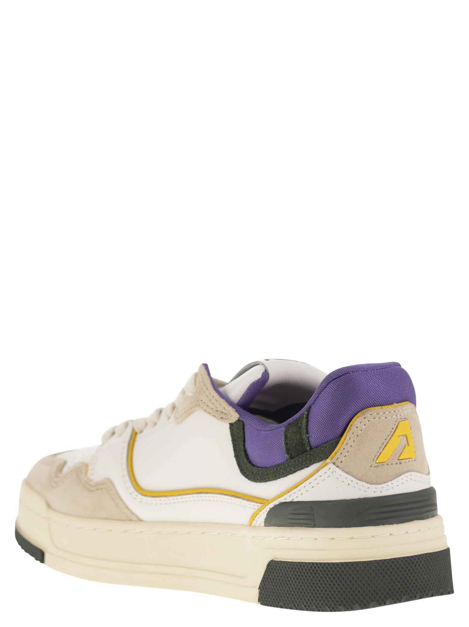 Autry Clc - Womens Low Sneaker In White/purple