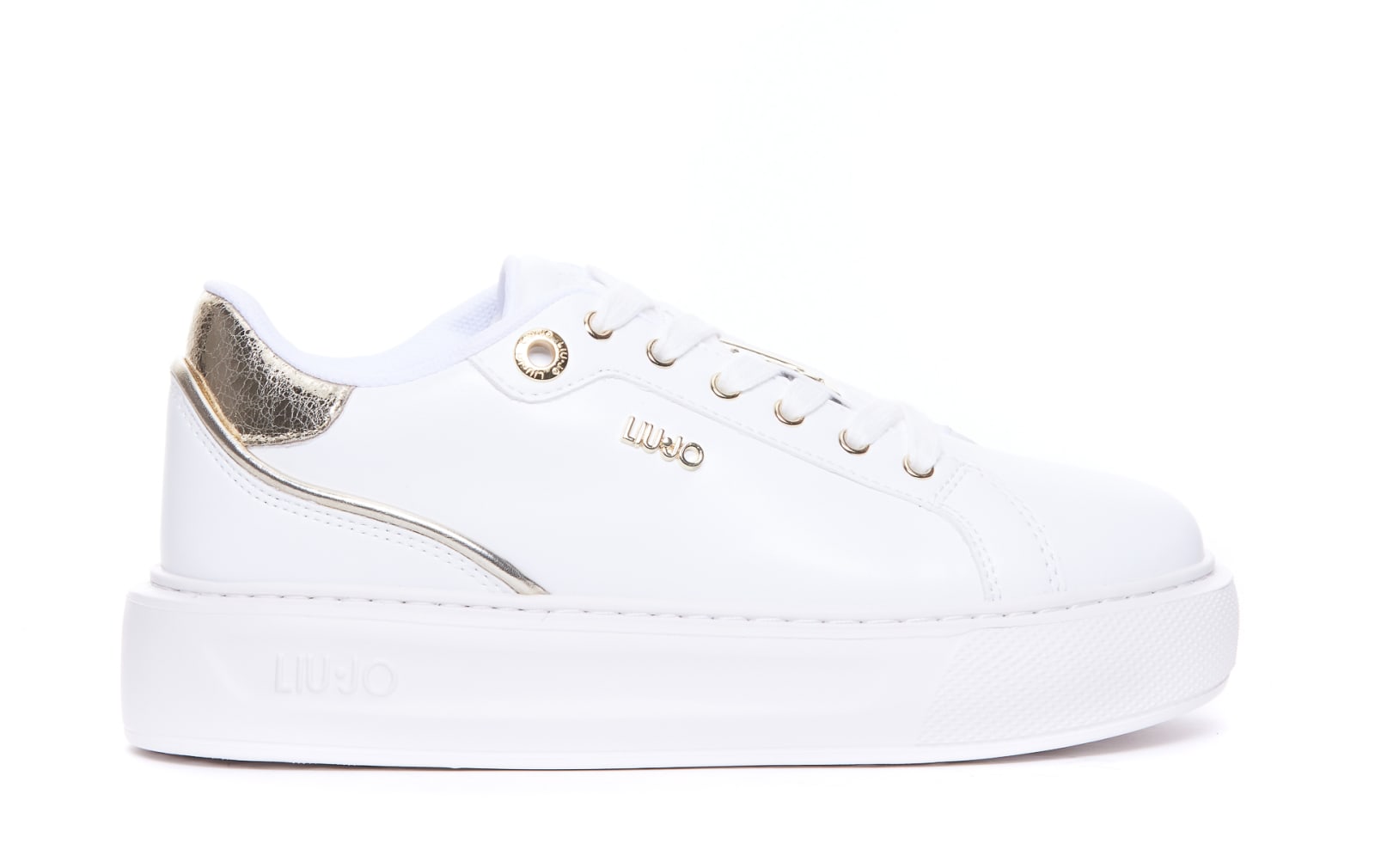 Shop Liu •jo Kylie Sneakers In Laminat White
