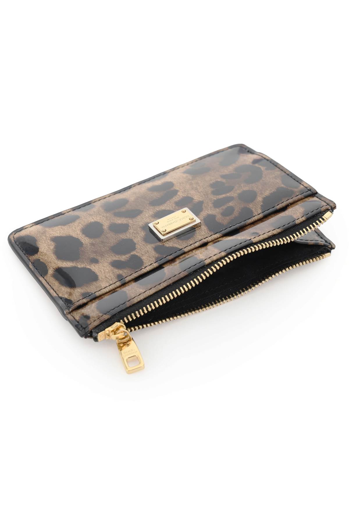 Shop Dolce & Gabbana Leopard Print Leather Medium Cardholder In Animalier