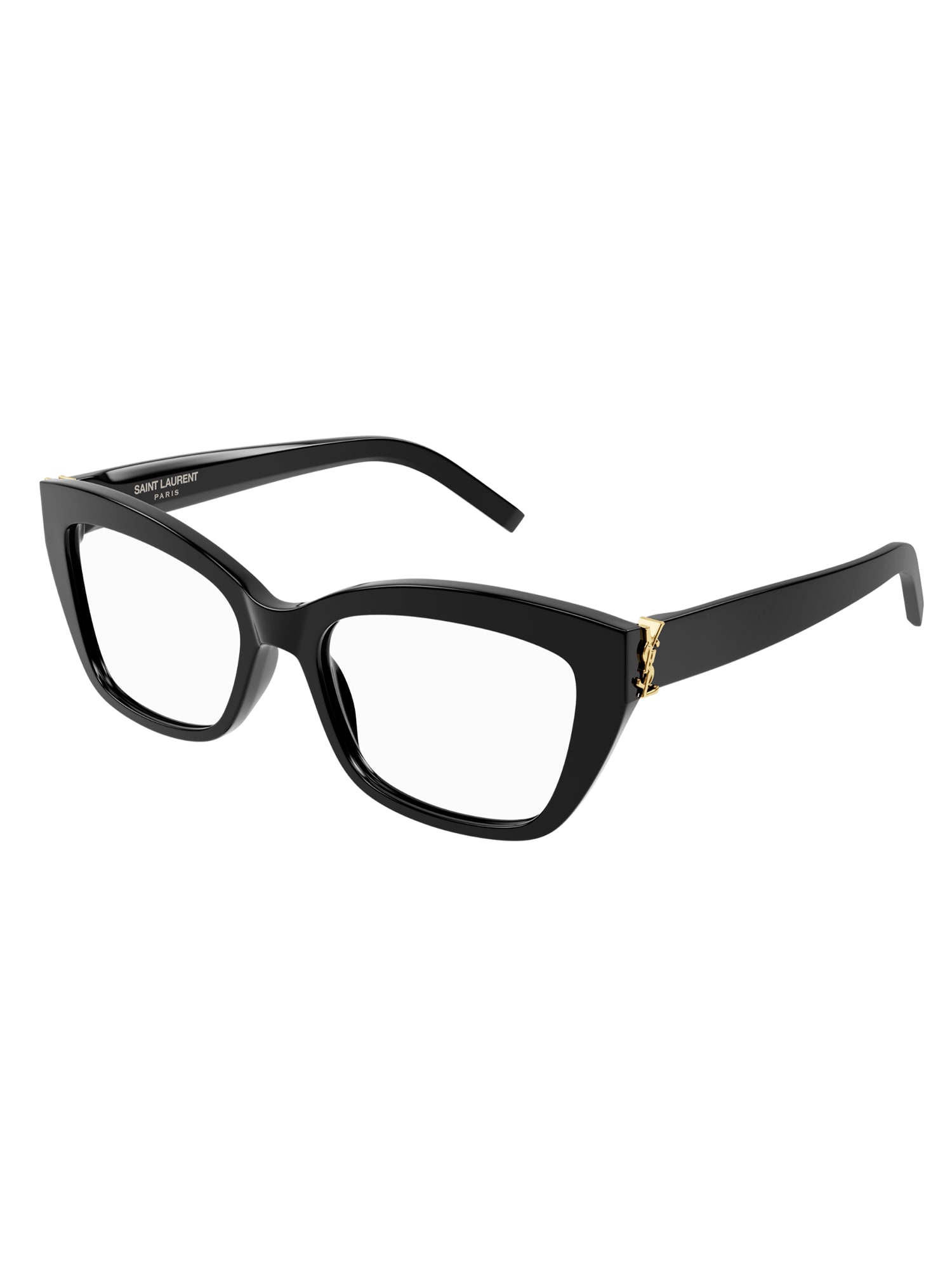 Shop Saint Laurent Sl M117 Eyewear In Black Black Transpare