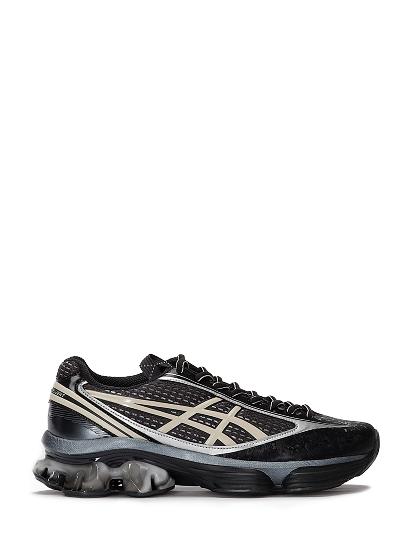 Asics Gel Kinetic Fluent Sneakers With Textured Upper And Sculpted Design In Gray