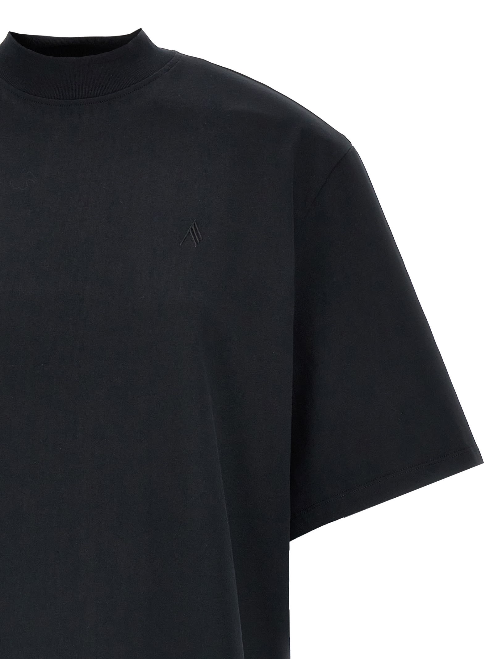 Attico T-shirt Black In Black