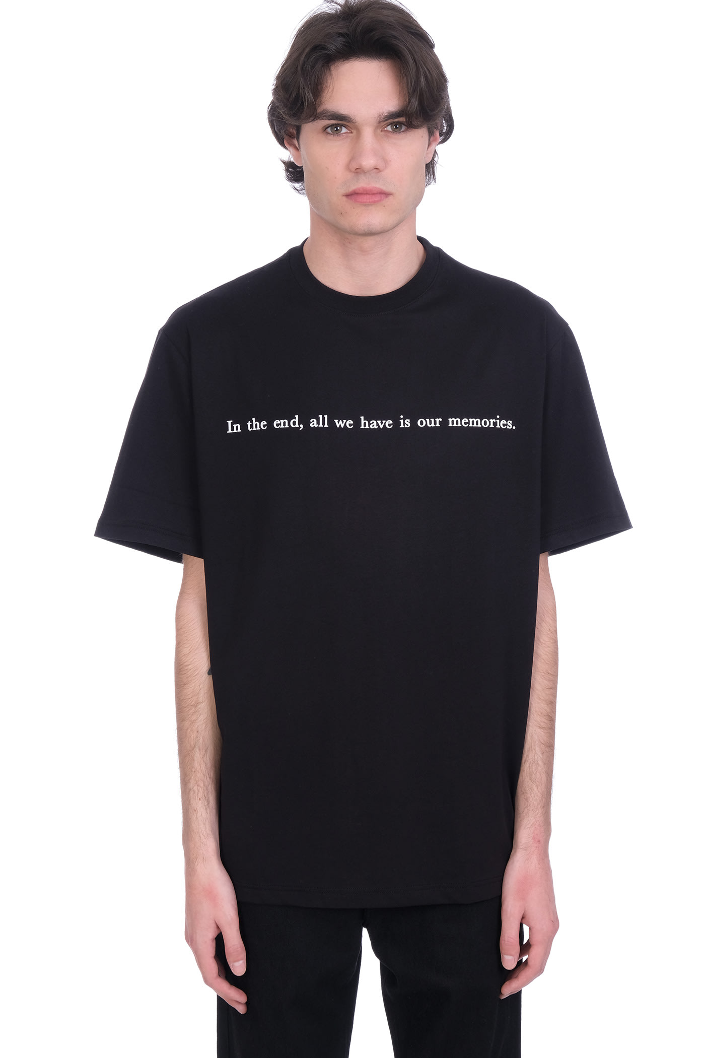 Throwback T-shirt In Black Cotton
