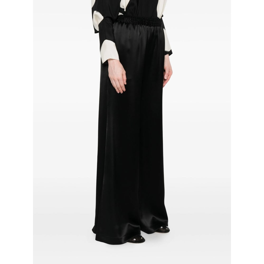 Gianluca Capannolo Elastic-waist Wide-leg Trousers In Black