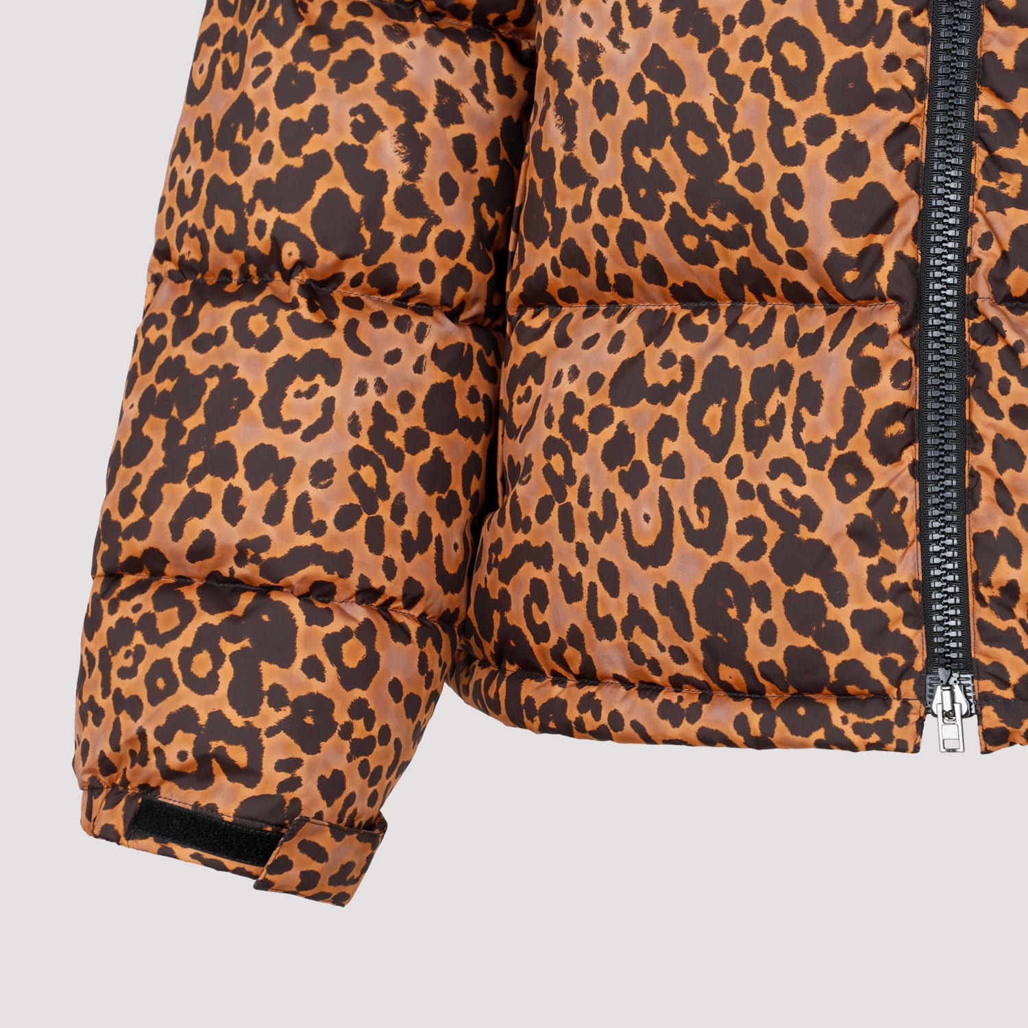 Shop Vetements Leopard Logo Puffer Jacket