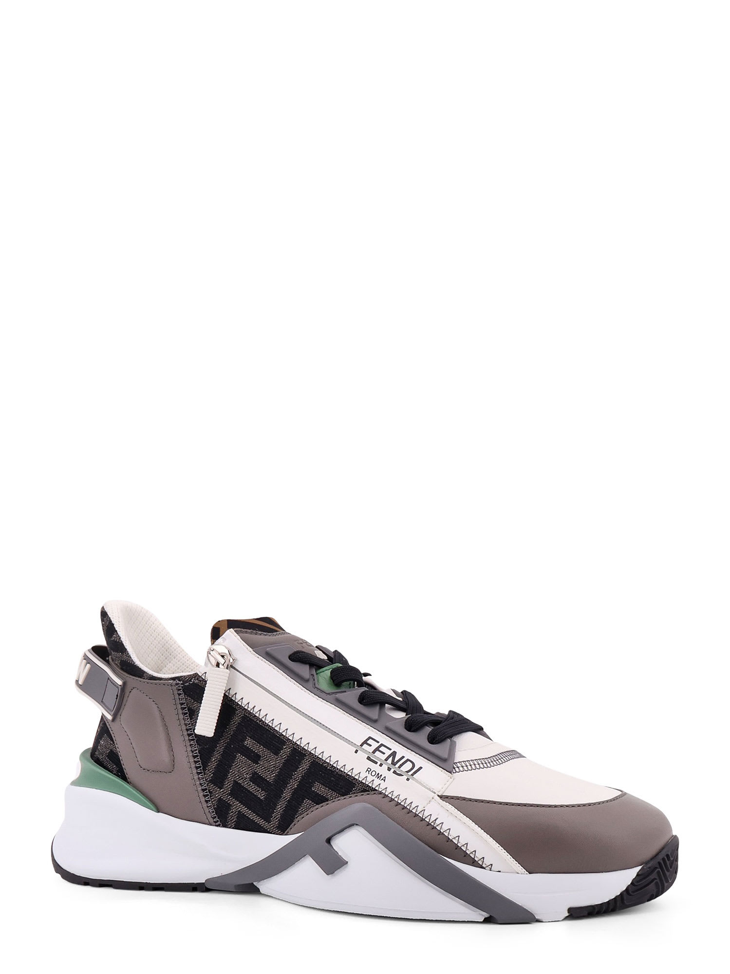 Shop Fendi Flow Sneakers In Grey