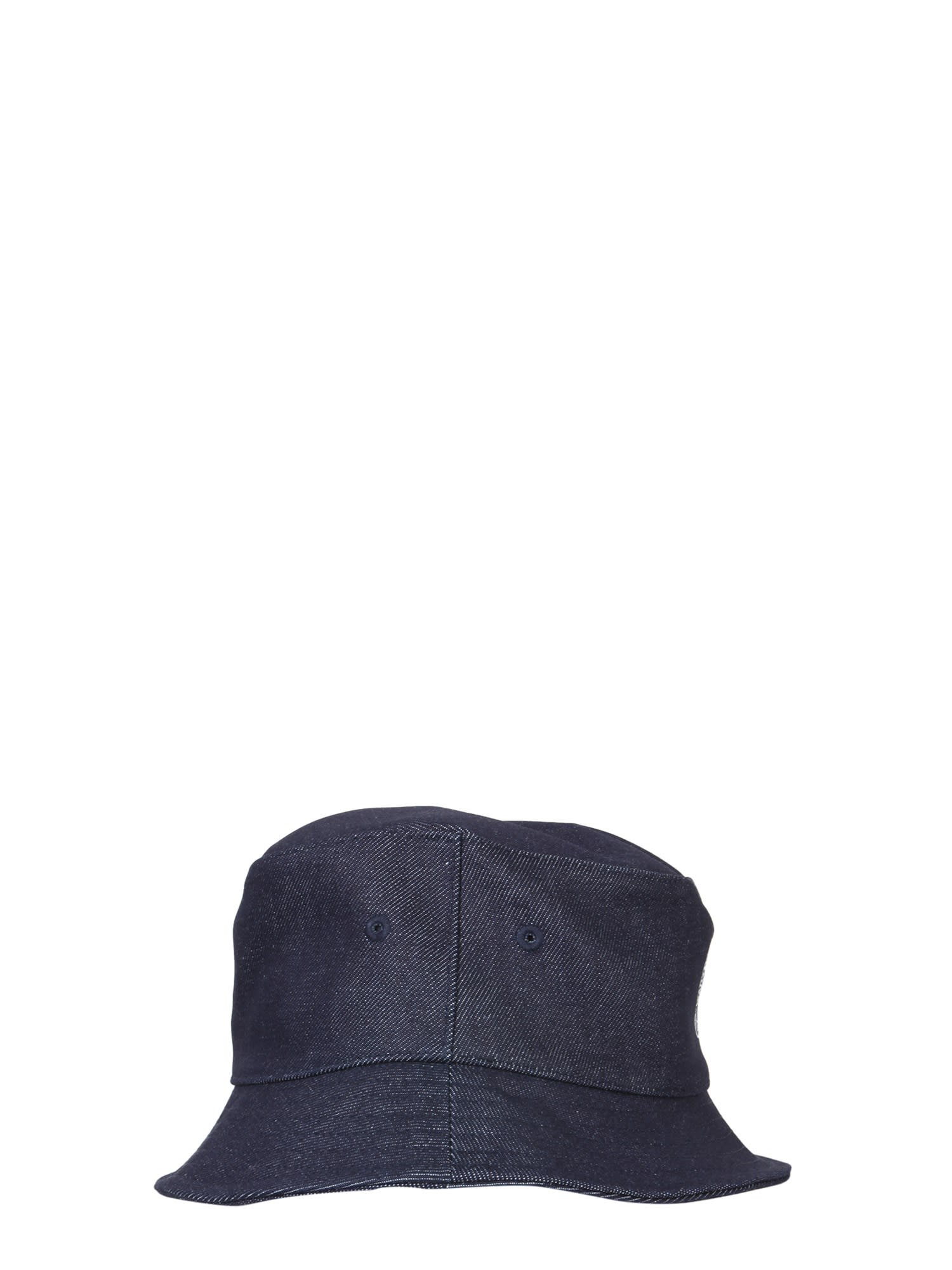 Apc Logo-print Denim Bucket Hat In Blu