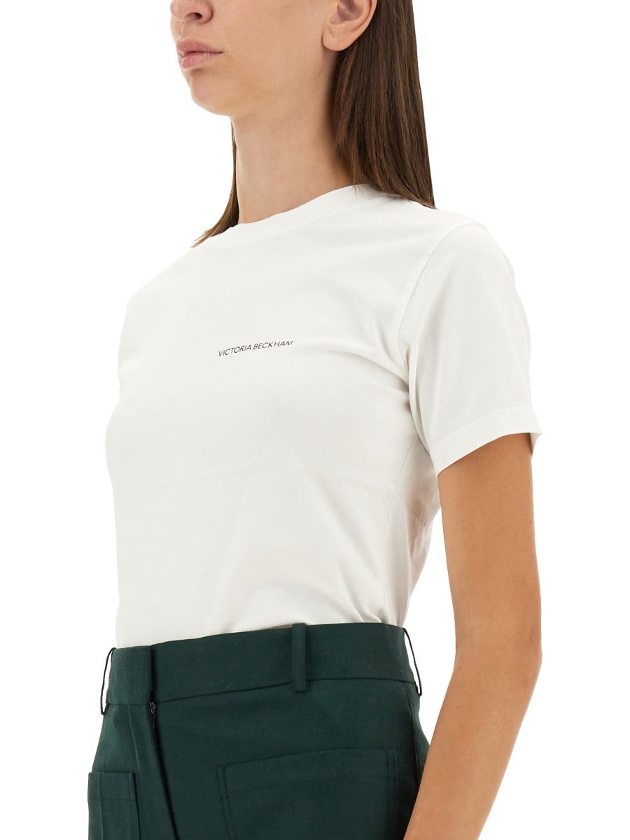 Shop Victoria Beckham T-shirt With Logo In White