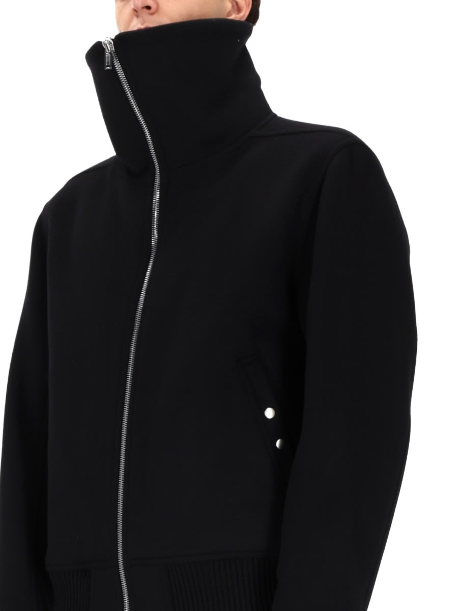 Rick Owens Blixa Dracucollar Jacket In Black