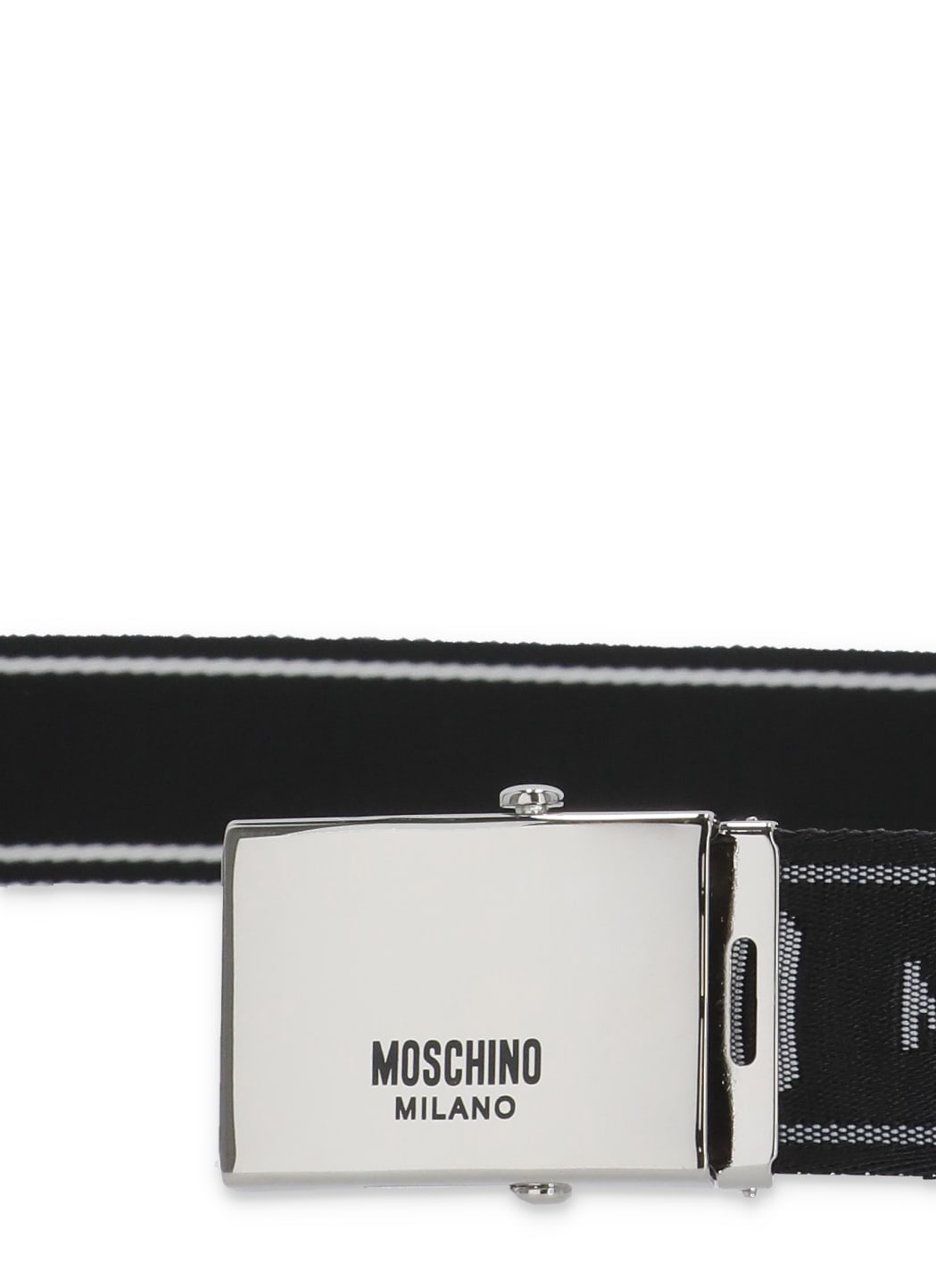 Shop Moschino Logoed Belt In Black