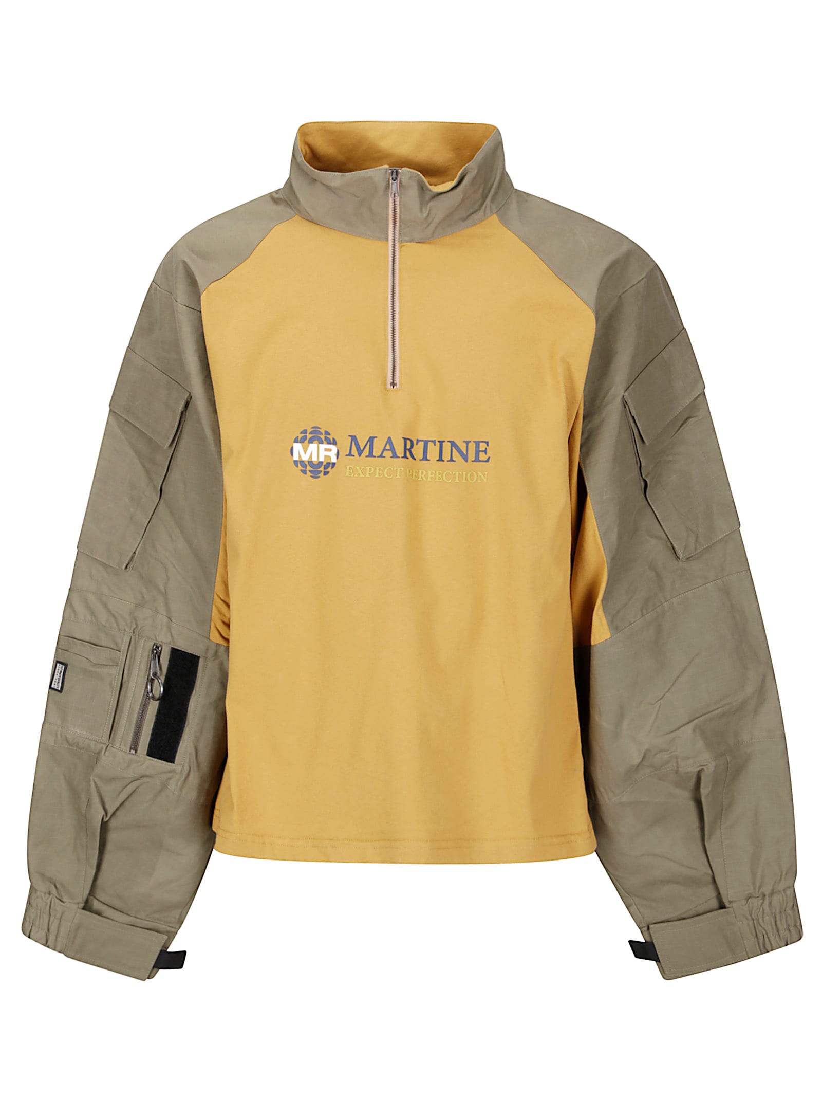 Martine Rose Shrunken Utility Sleeve Shirt In Yellow