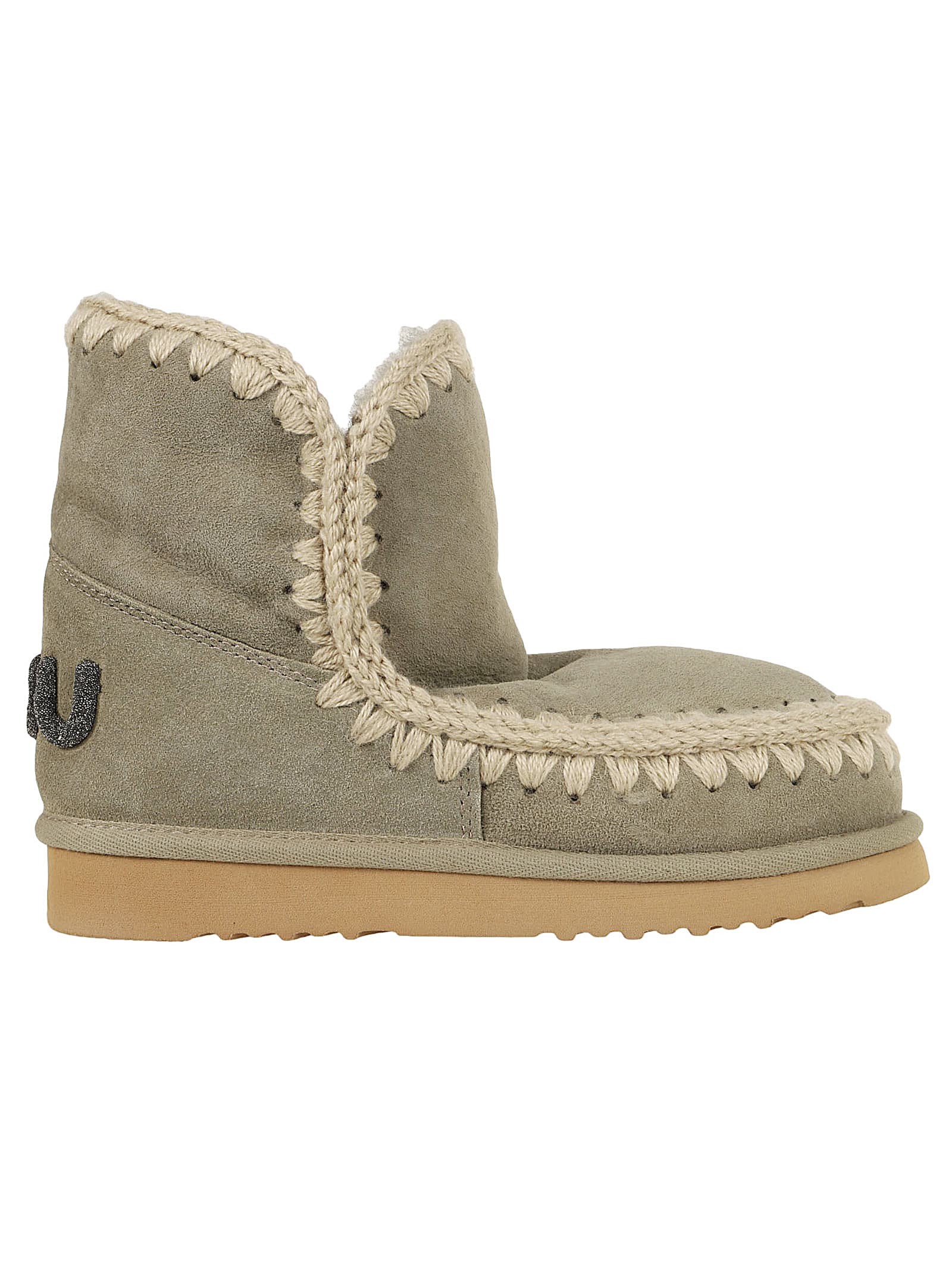 Shop Mou Eskimo 18 Glitter Logo In Loak Laurel Oak