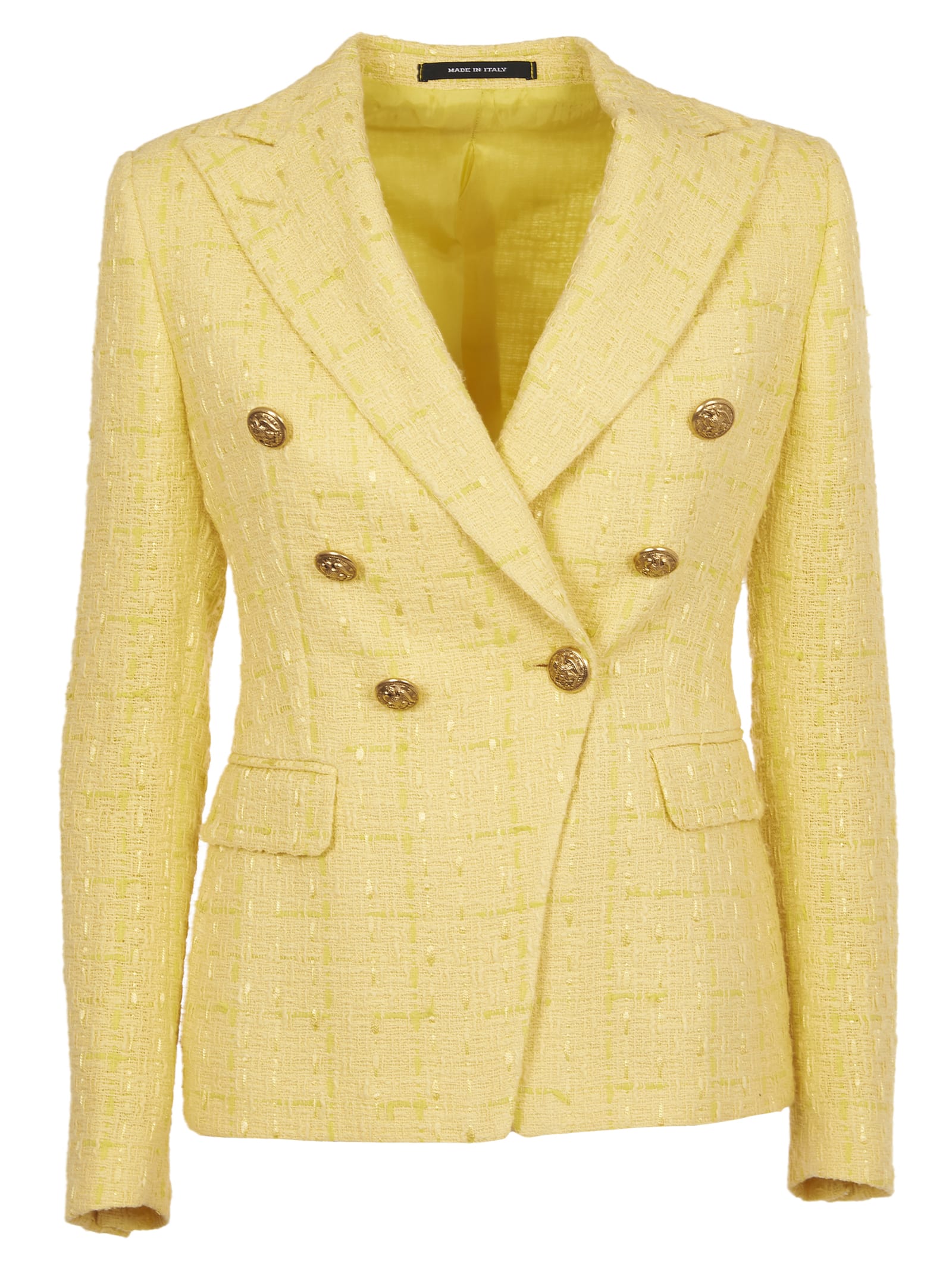 Tagliatore Yellow Double-breasted Jacket