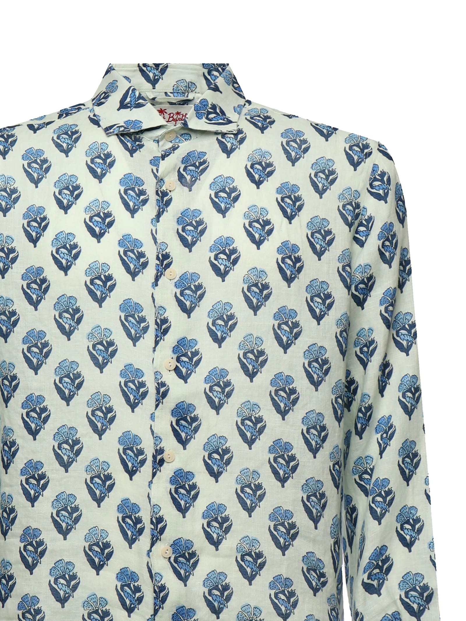 Mc2 Saint Barth Pamplona Shirt With Print In Blue