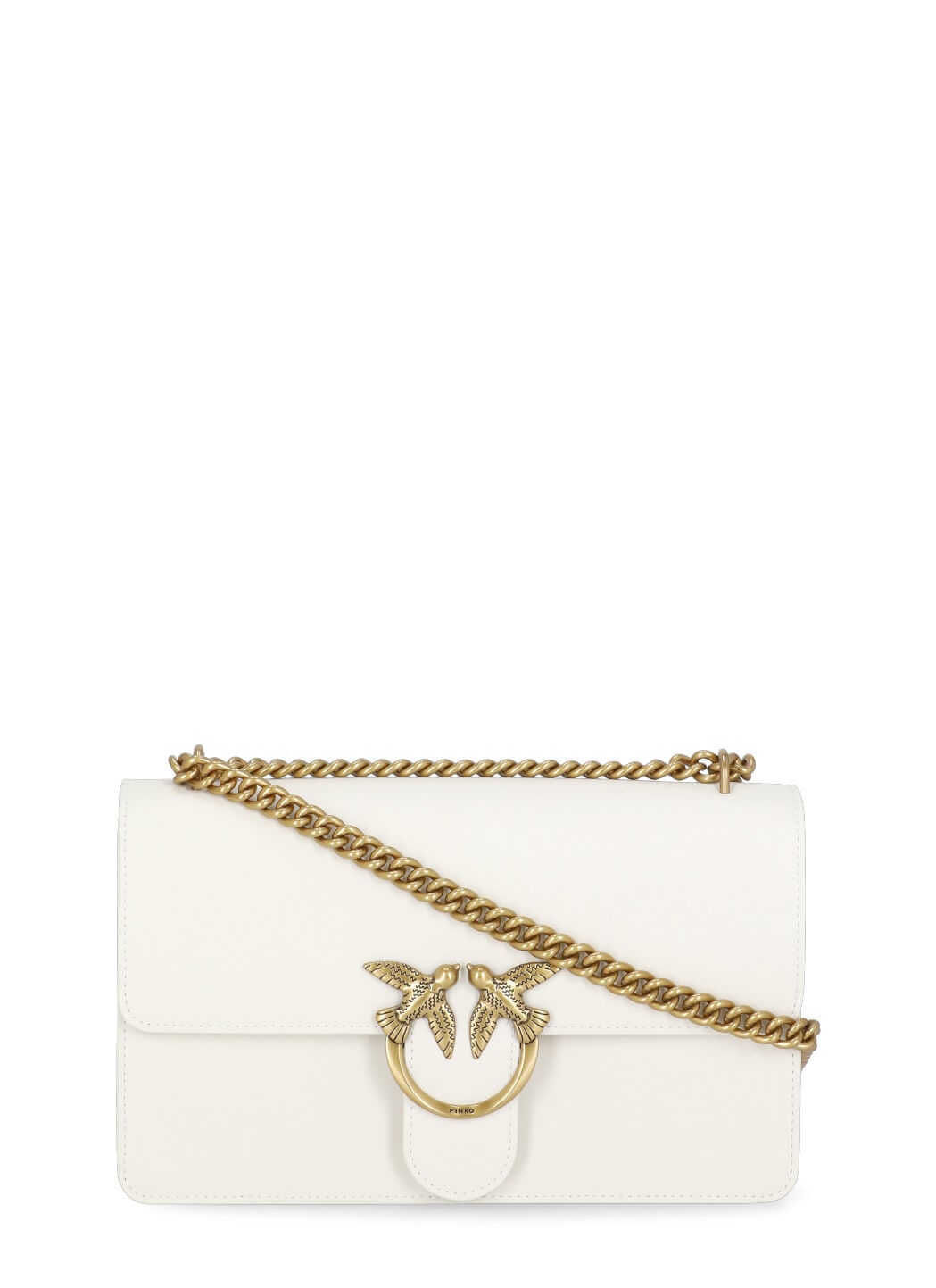 Pinko Love One Classic Shoulder Bag In White
