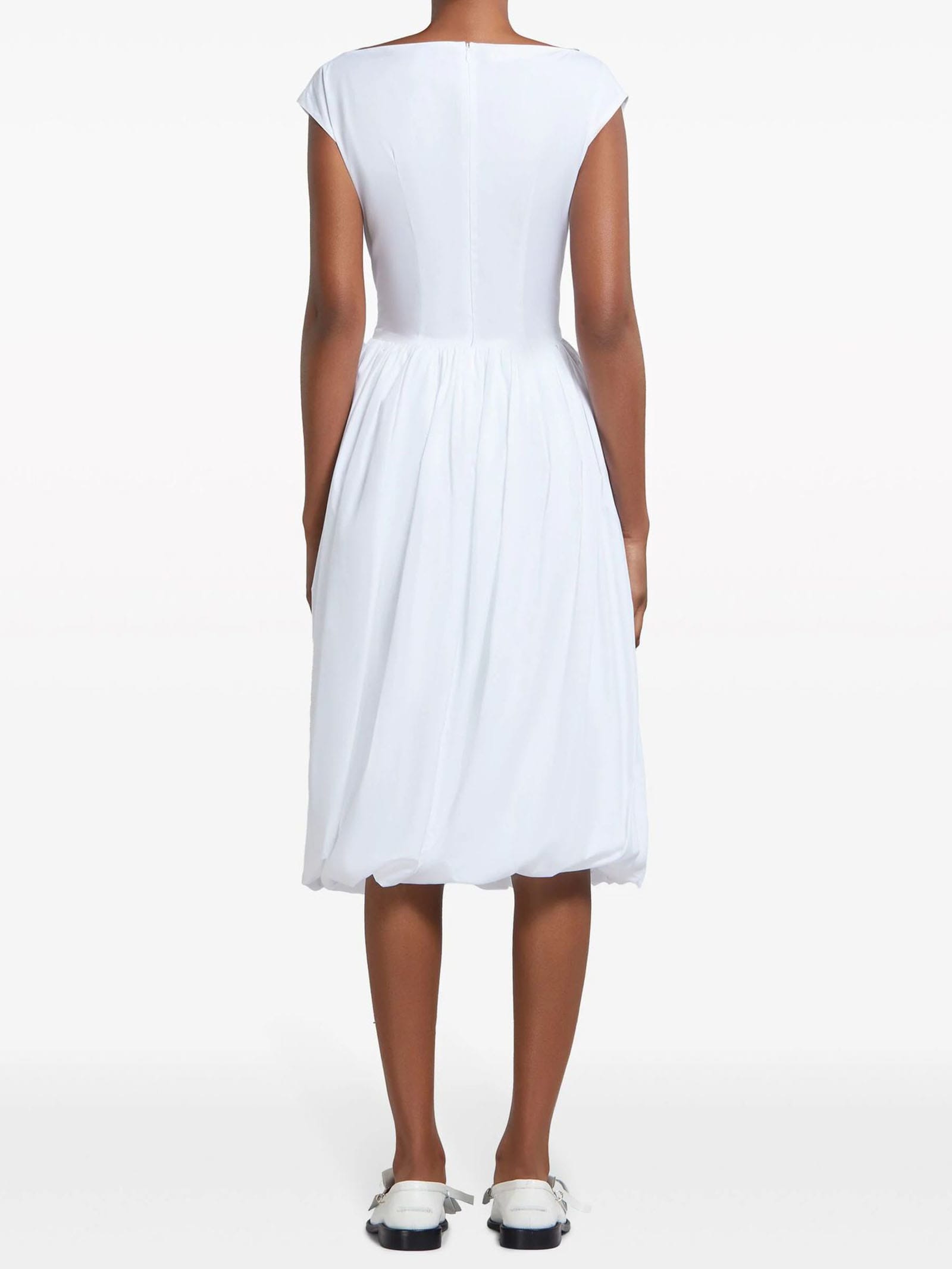 Shop Marni White Cotton Midi Dress