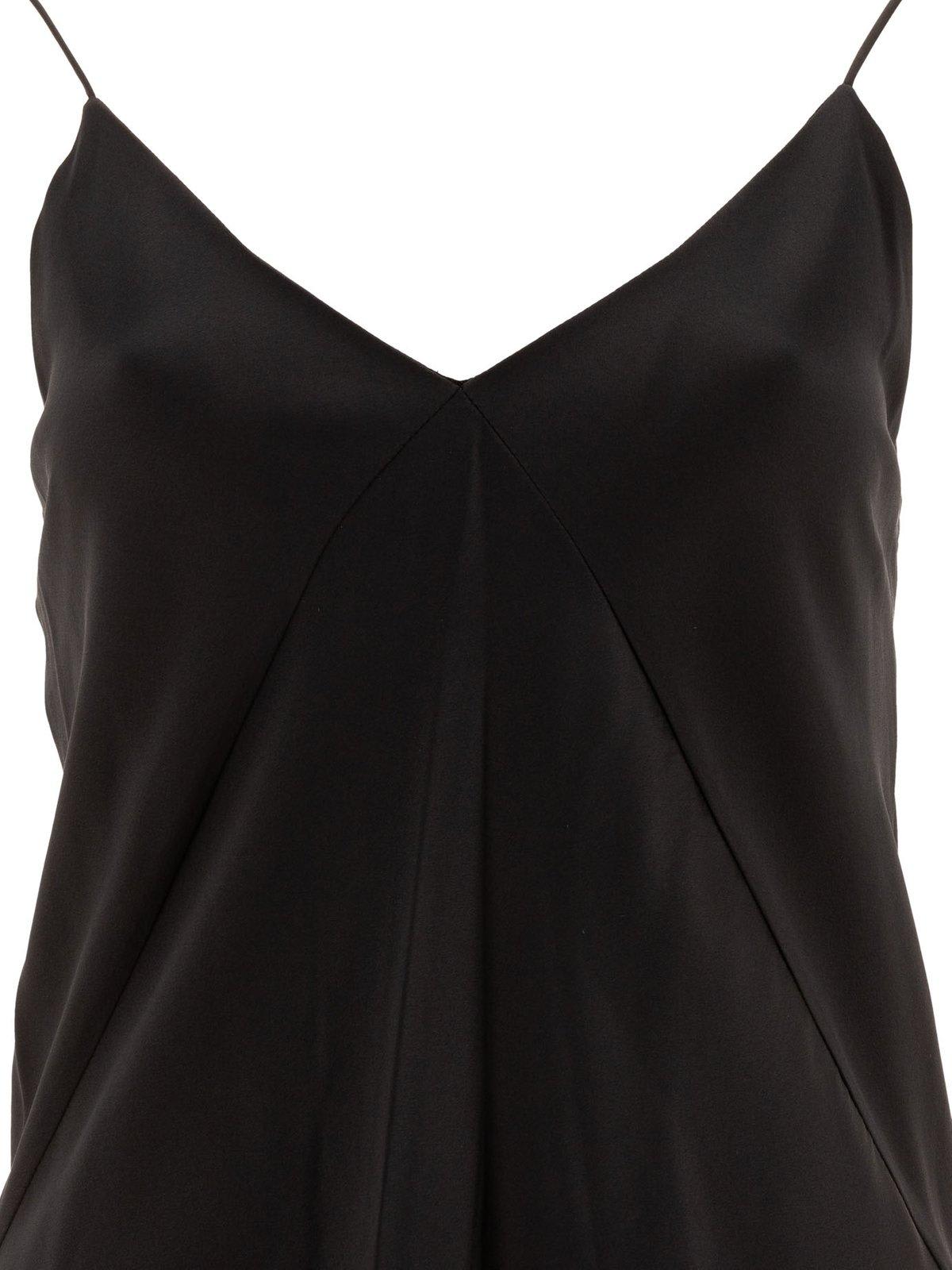 Shop Max Mara Metello V-neck Sleeveless Top In Black