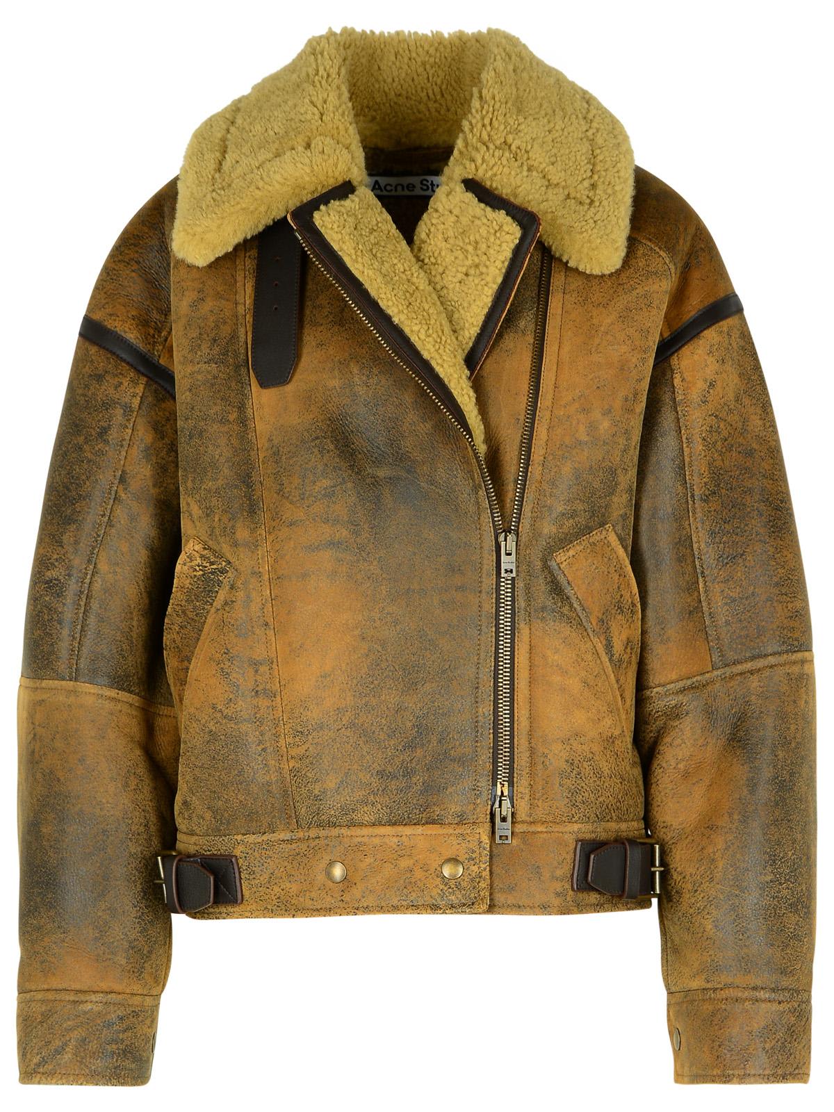 Brown Leather Sheepskin Jacket