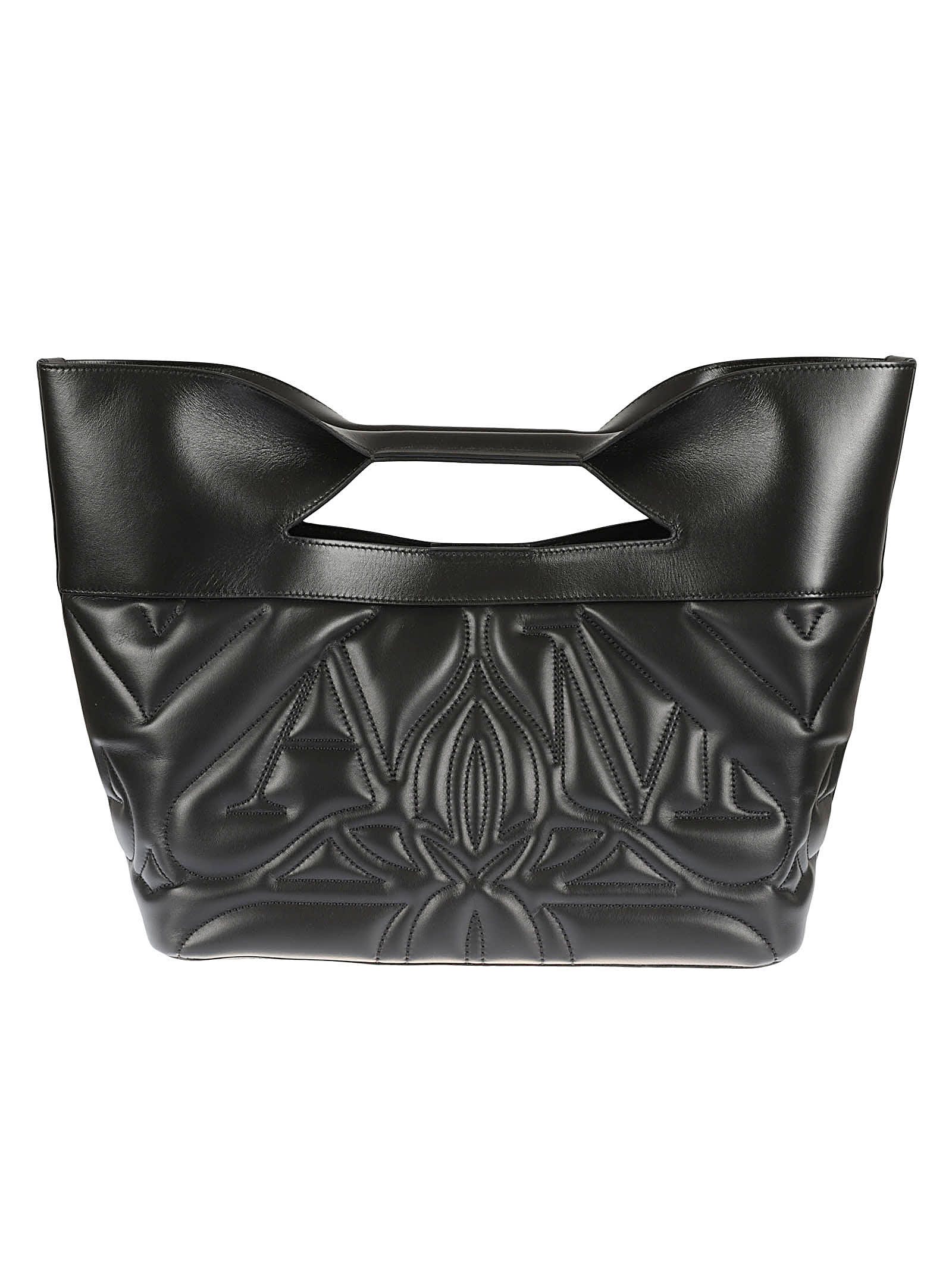 Shop Alexander Mcqueen The Bow Small Tote In Black