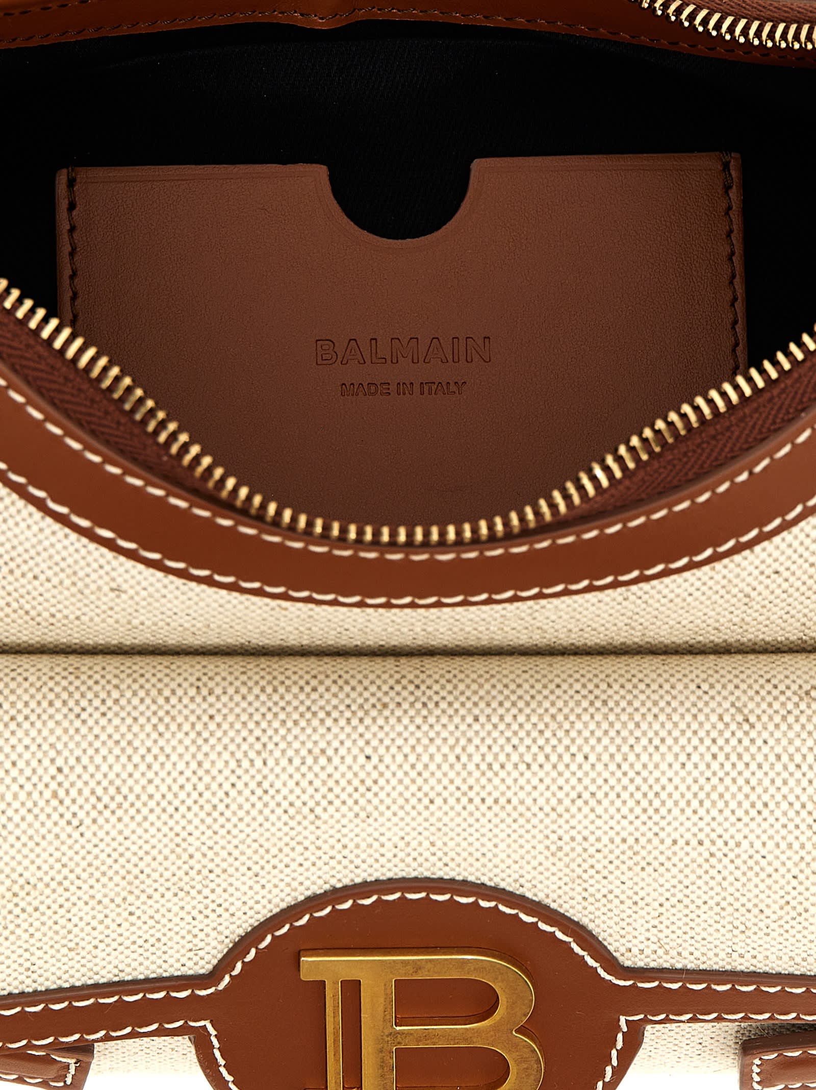 Shop Balmain B-buzz Hobo Shoulder Bag In Brown