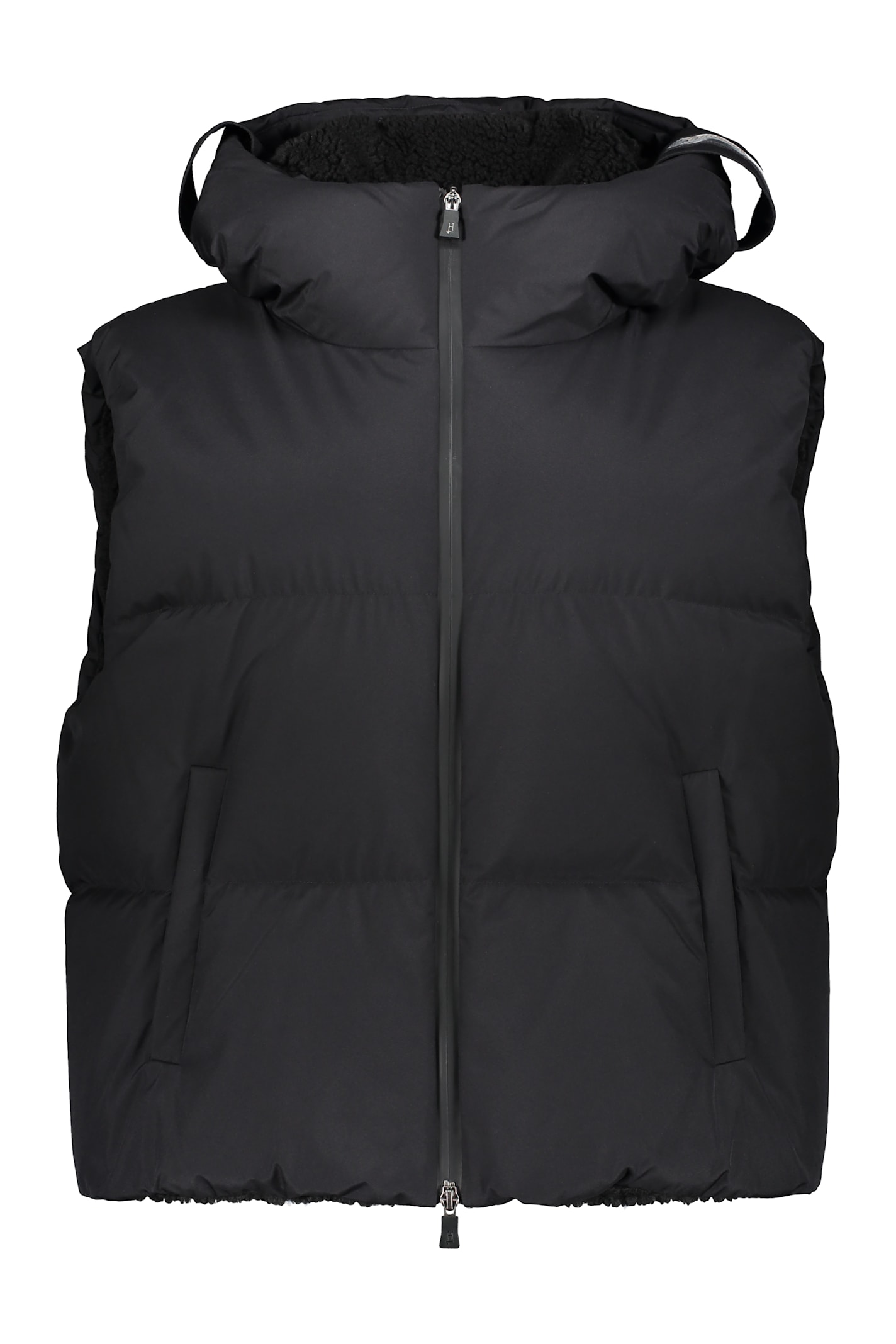 Herno Laminar Sleeveless Jacket In Black In Black