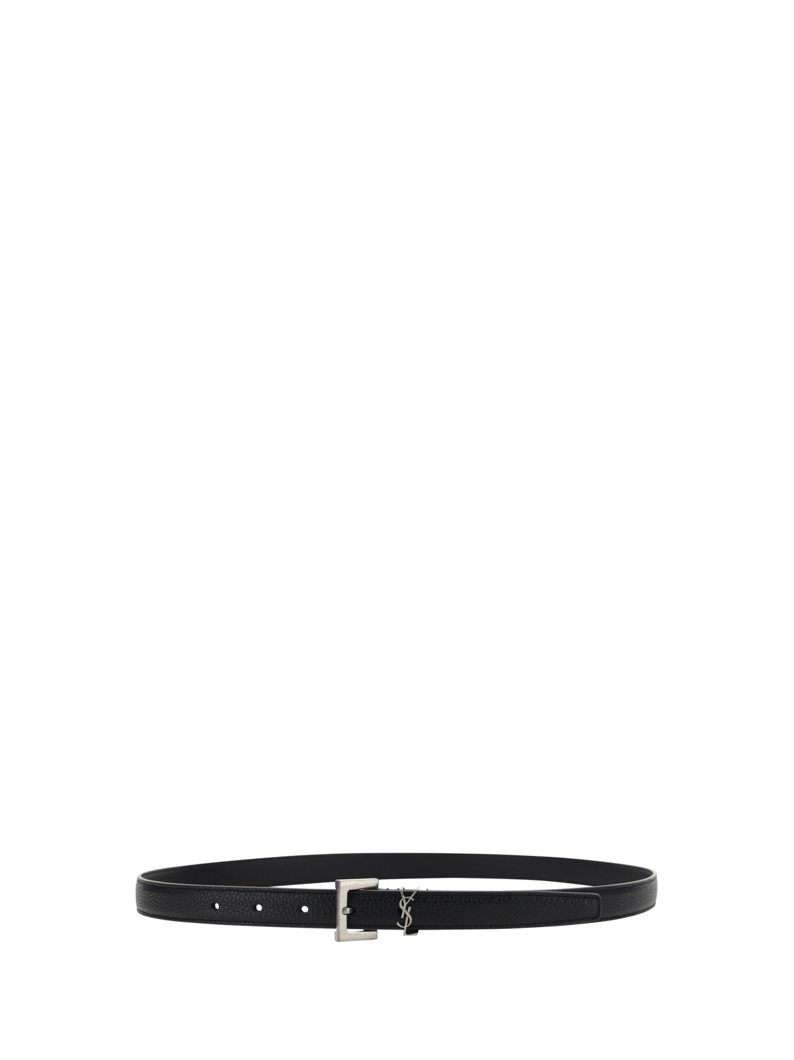 Saint Laurent Cassandre Belt In Black