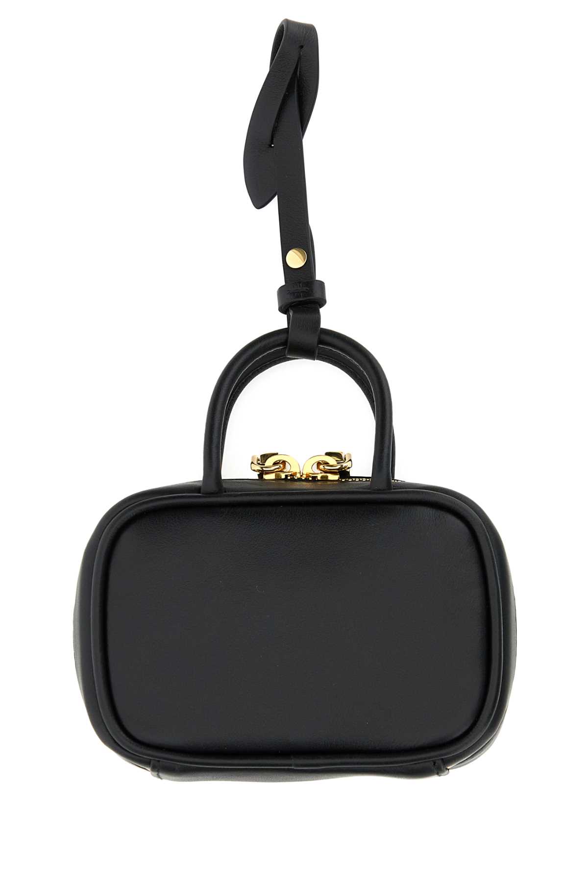 Miu Miu Black Leather Beau Keyring Necessaire