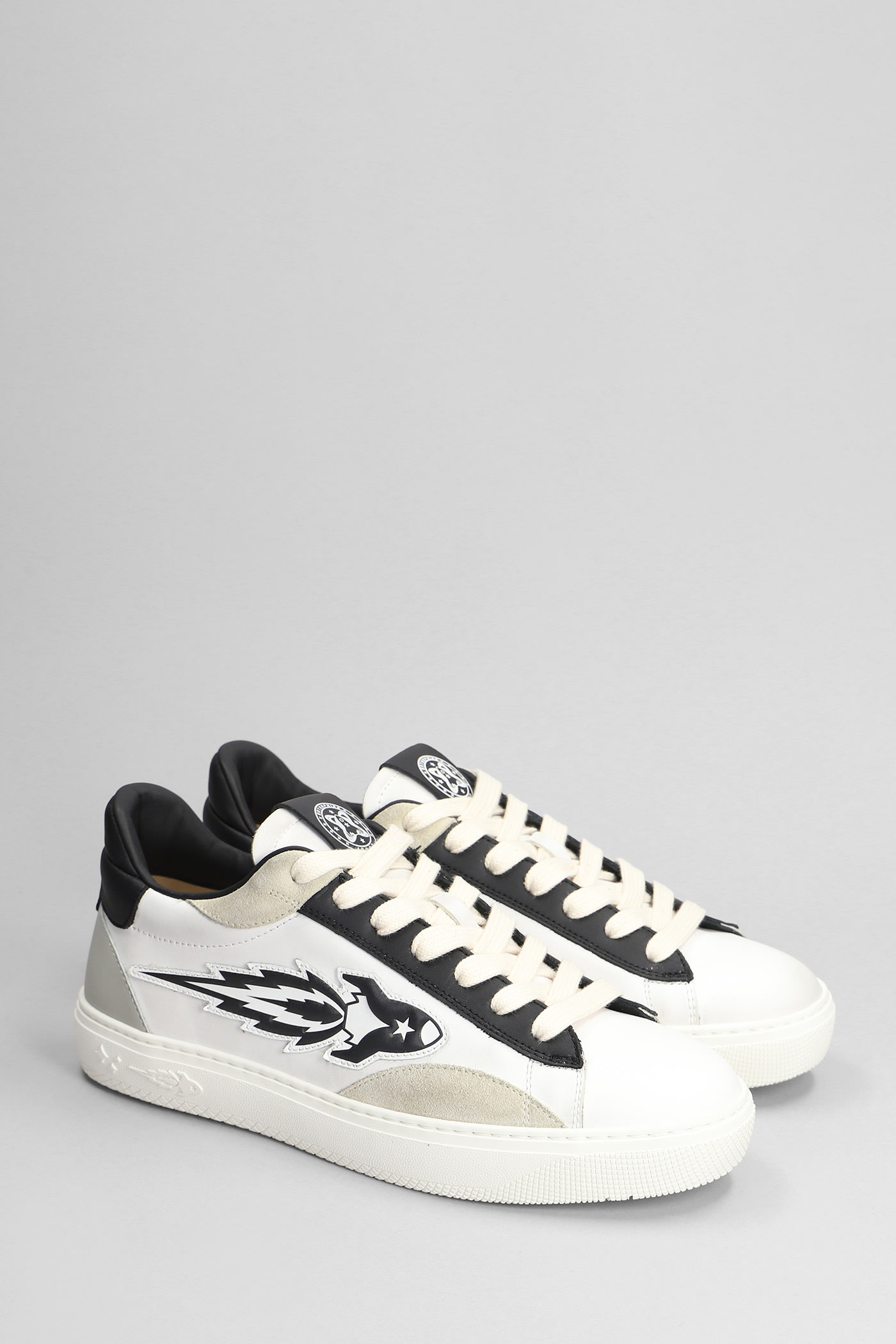 Shop Enterprise Japan Sneakers In White Suede And Leather