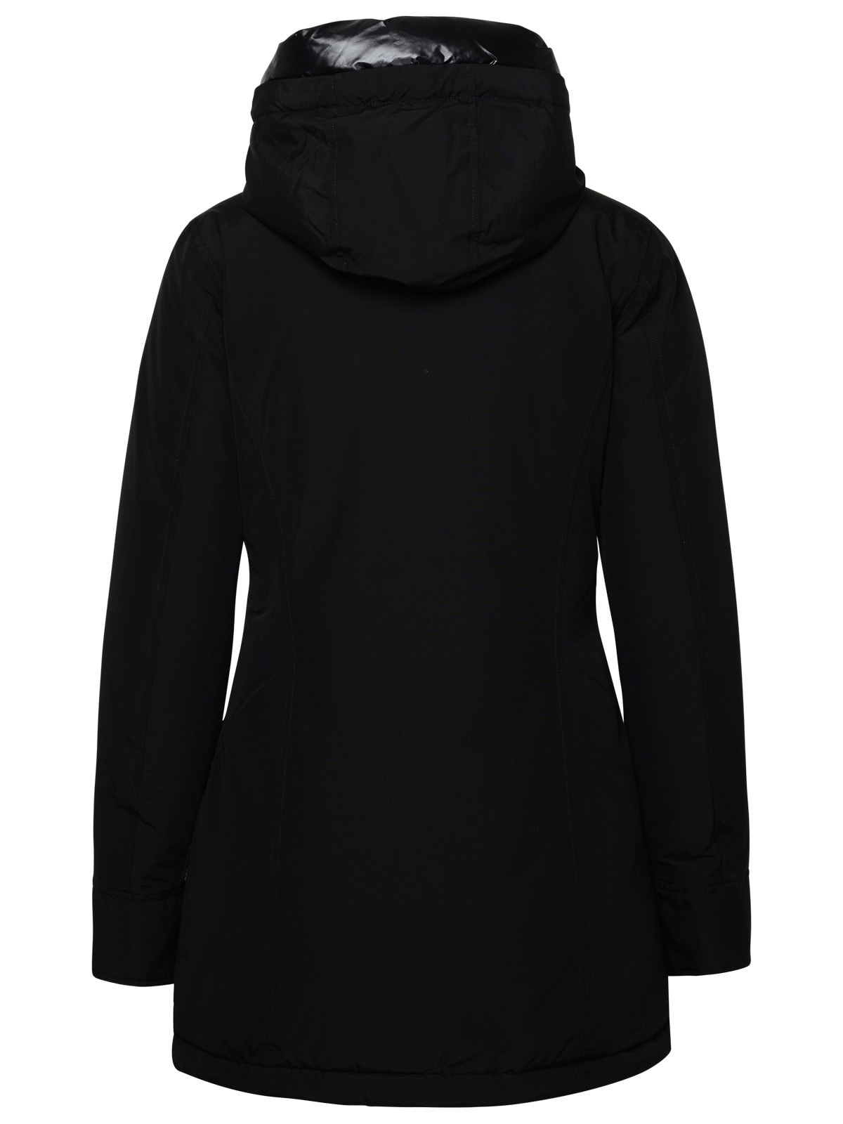 Shop Woolrich Artic Parka In A Cotton Blend In Black