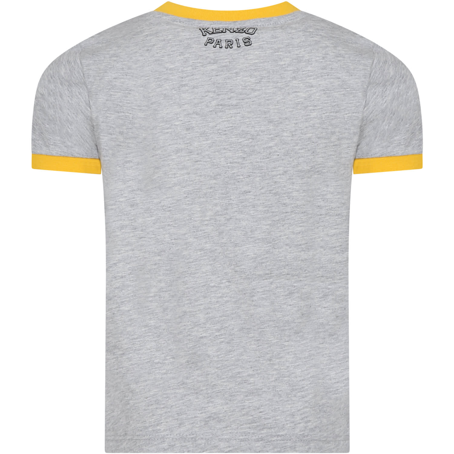 Shop Kenzo Gray T-shirt For Boy With Iconic Tiger And Logo In Grigio Antico