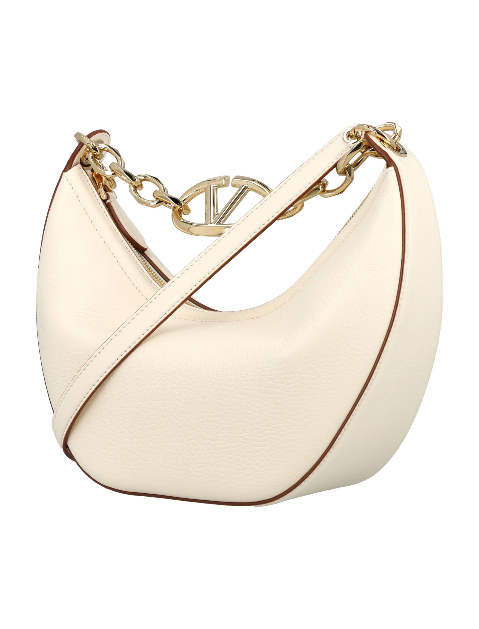 Valentino Vlogo Moon Small Bag In Ivory