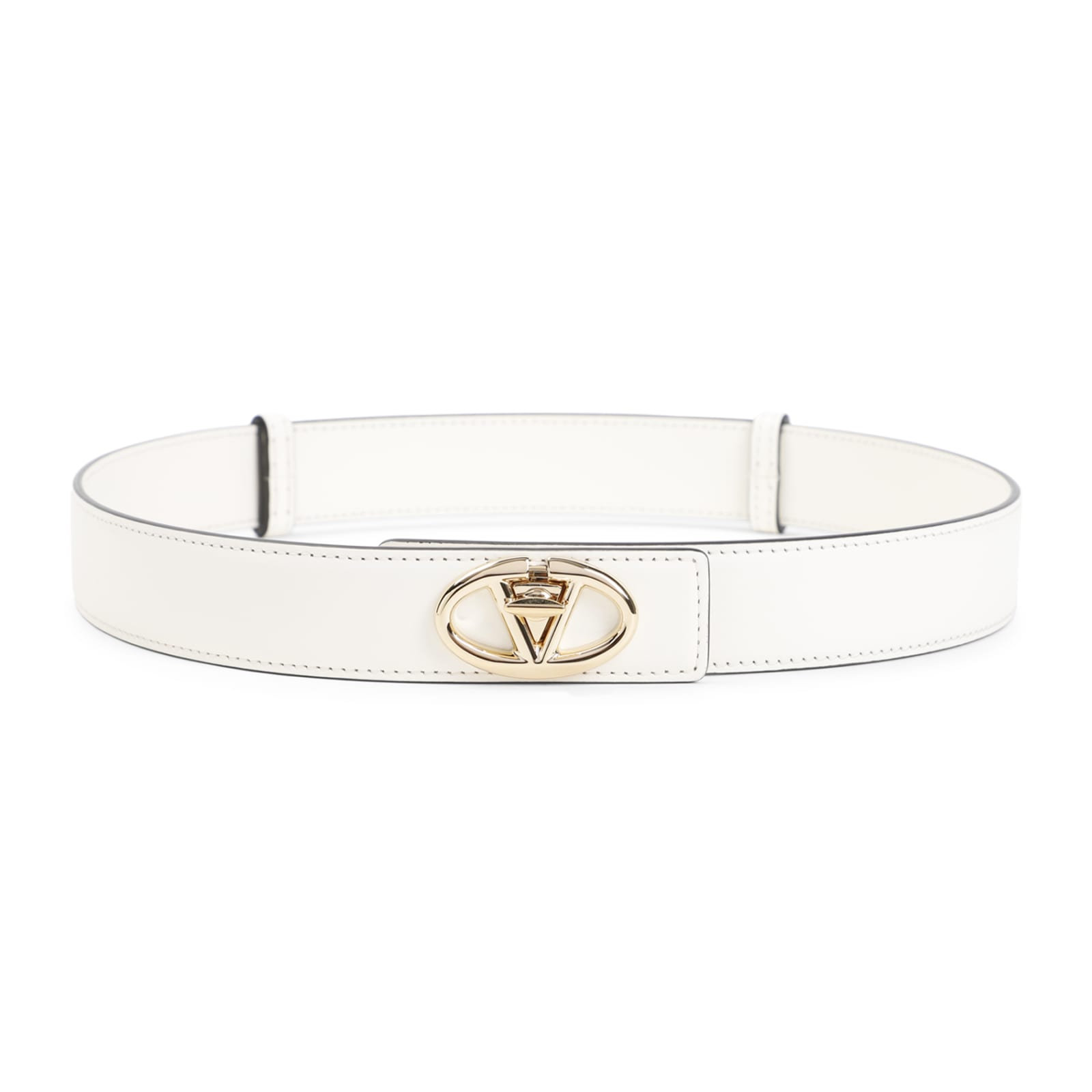 Shop Valentino Vlogo Belt In Ivory