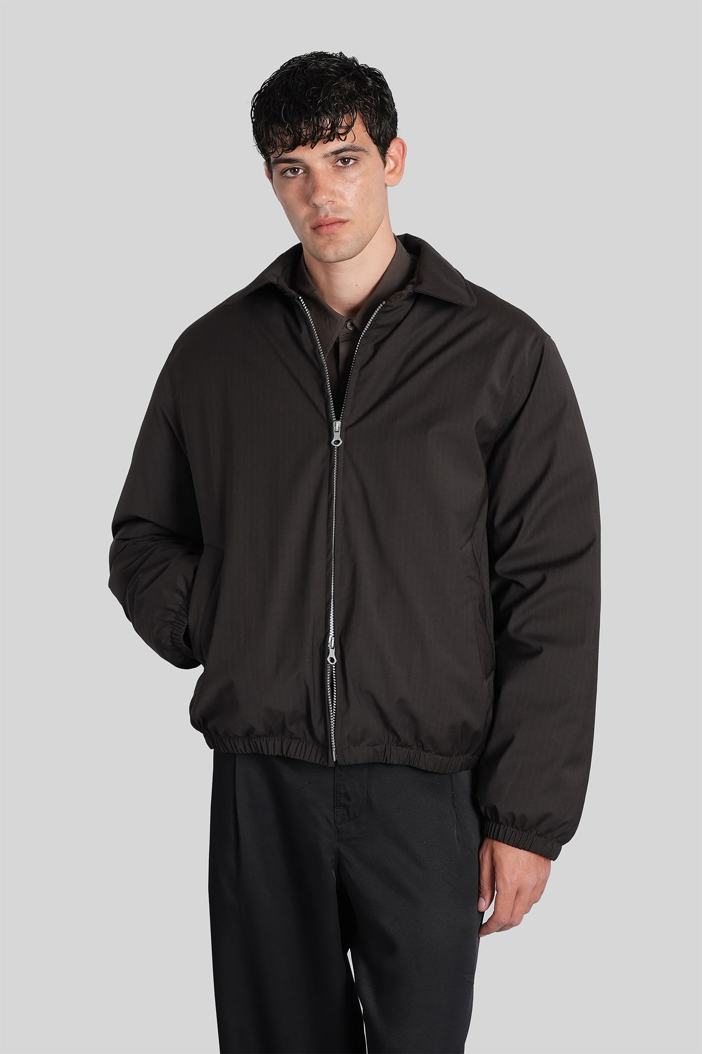 Our Legacy Avenue Striped Jacket In Brown
