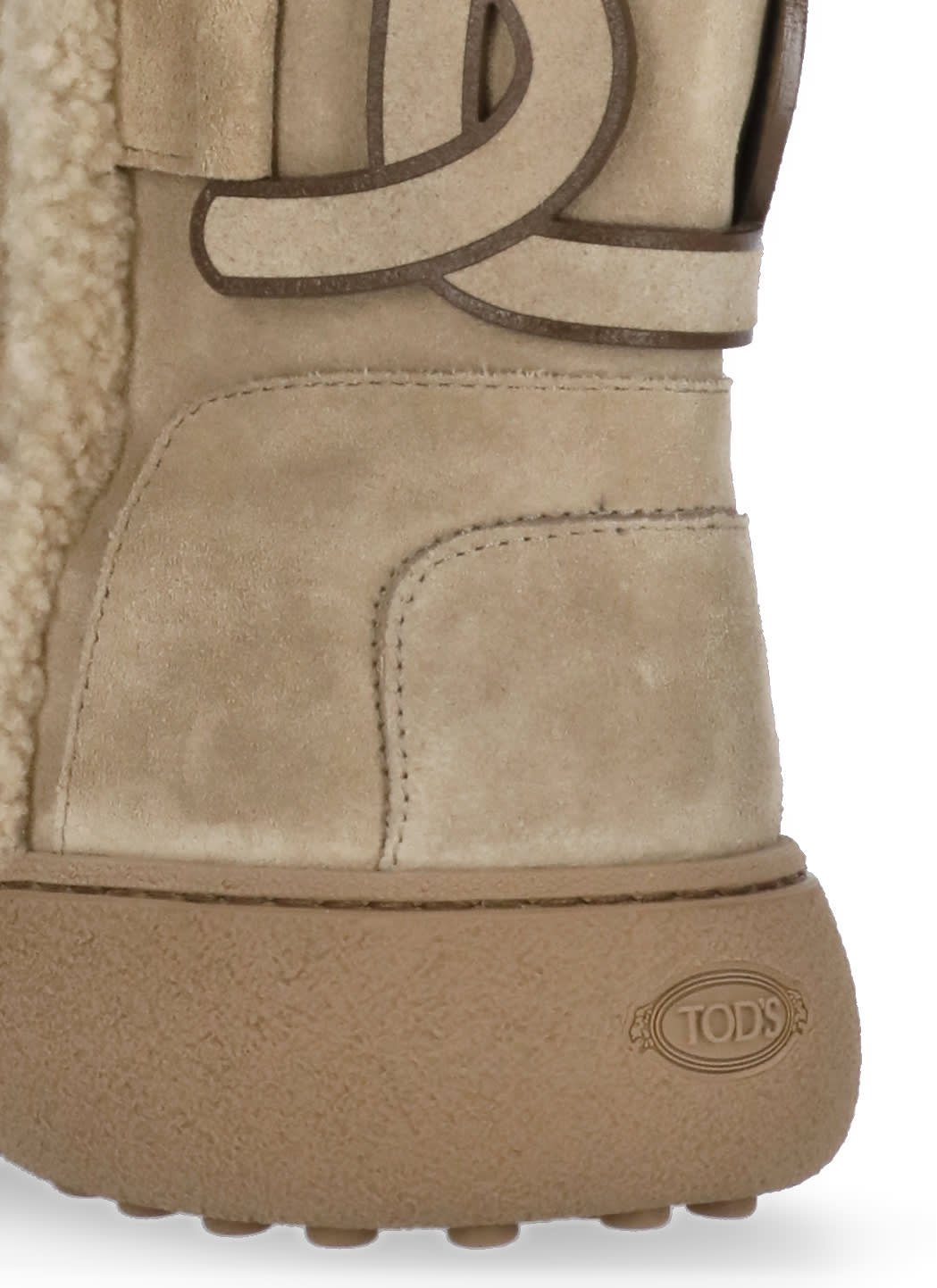 Tod's Winter Gommini Boots In Beige