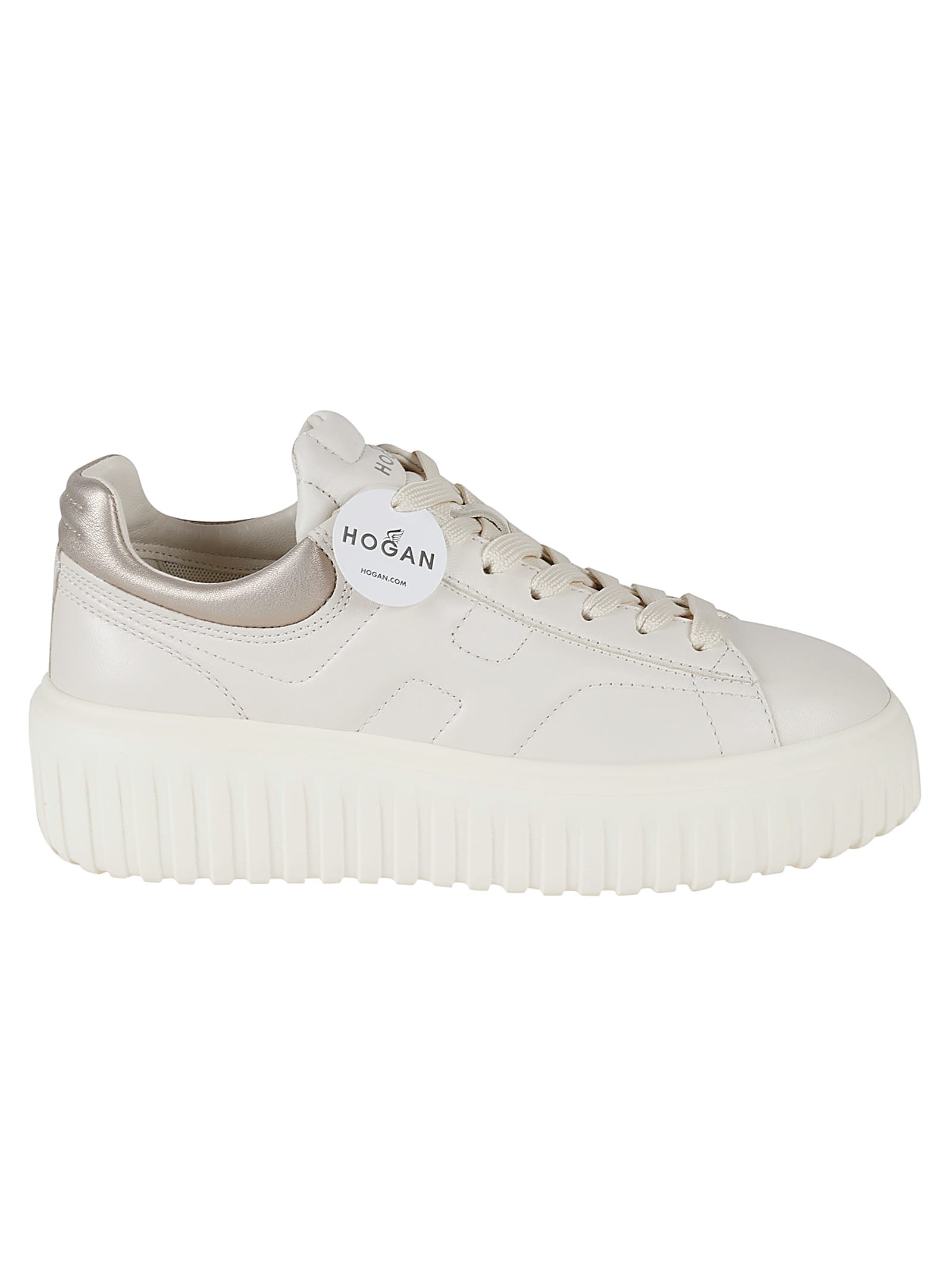 Hogan H-stripes Sneakers In Beige