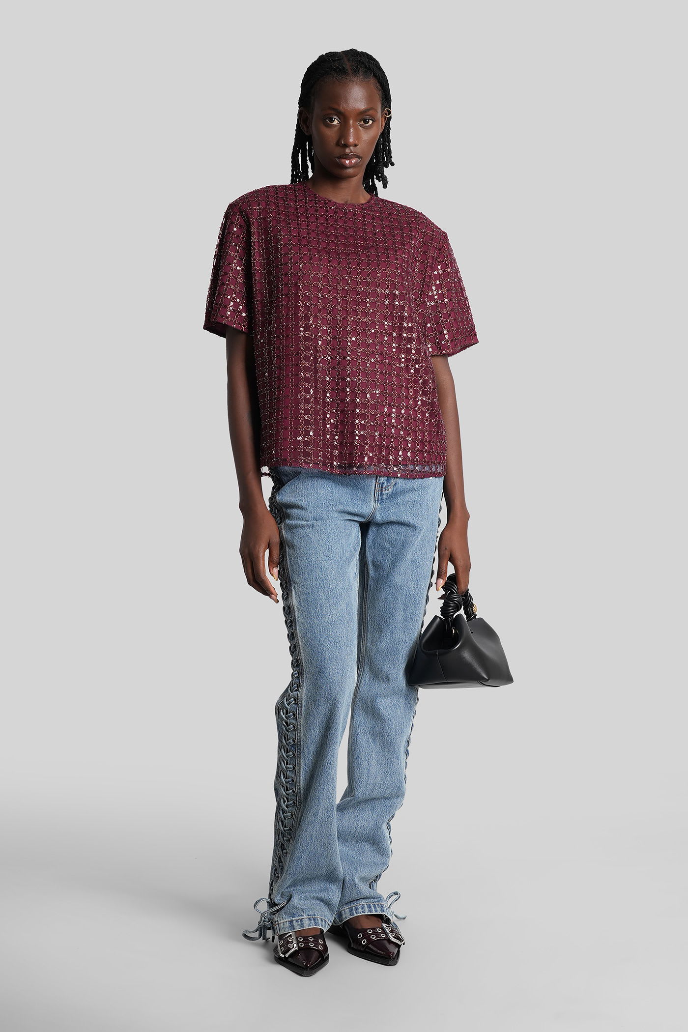 Rotate Birger Christensen Jeans Rotate Woman Color Black In Blue